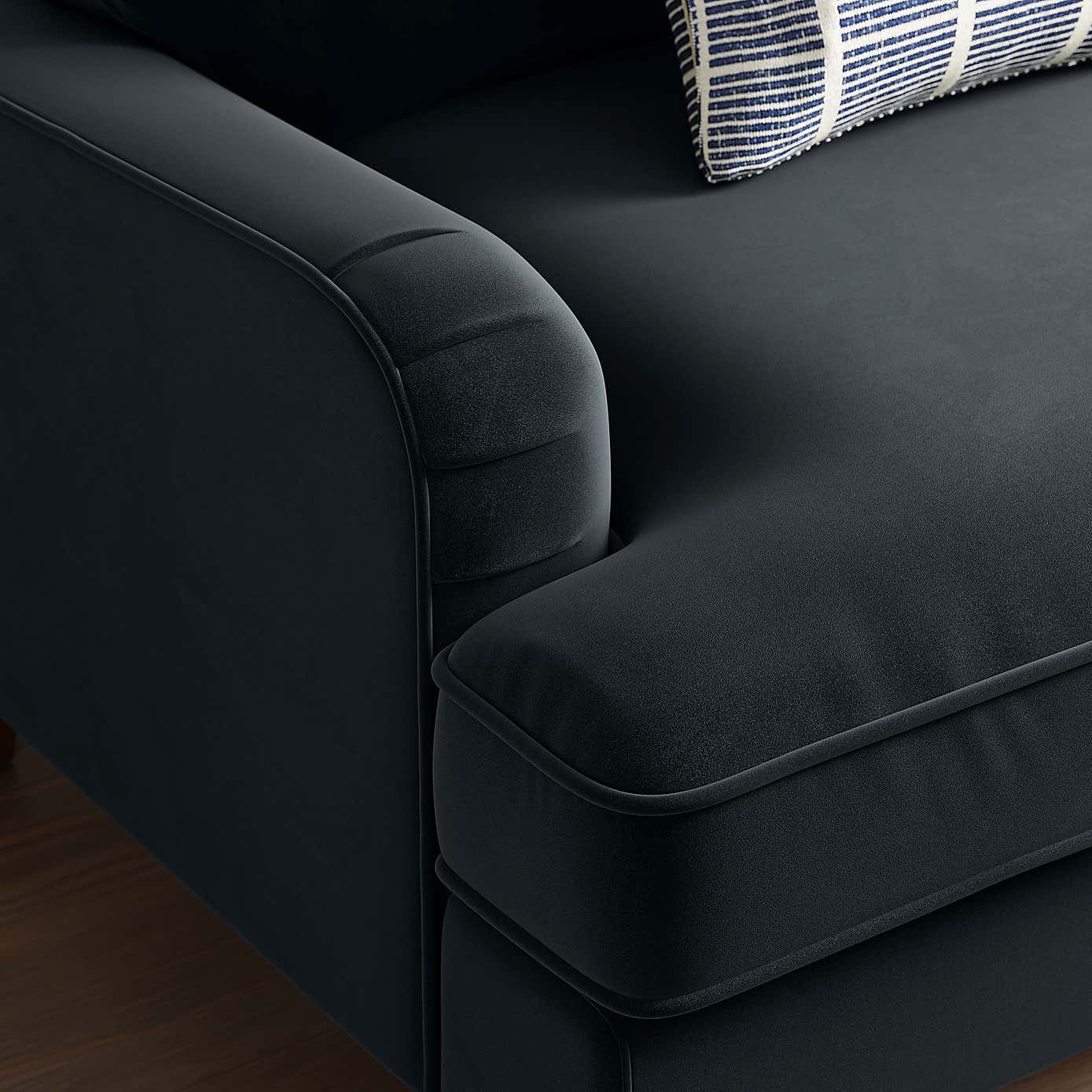 Beatrice Snuggle Sofa, Velvet