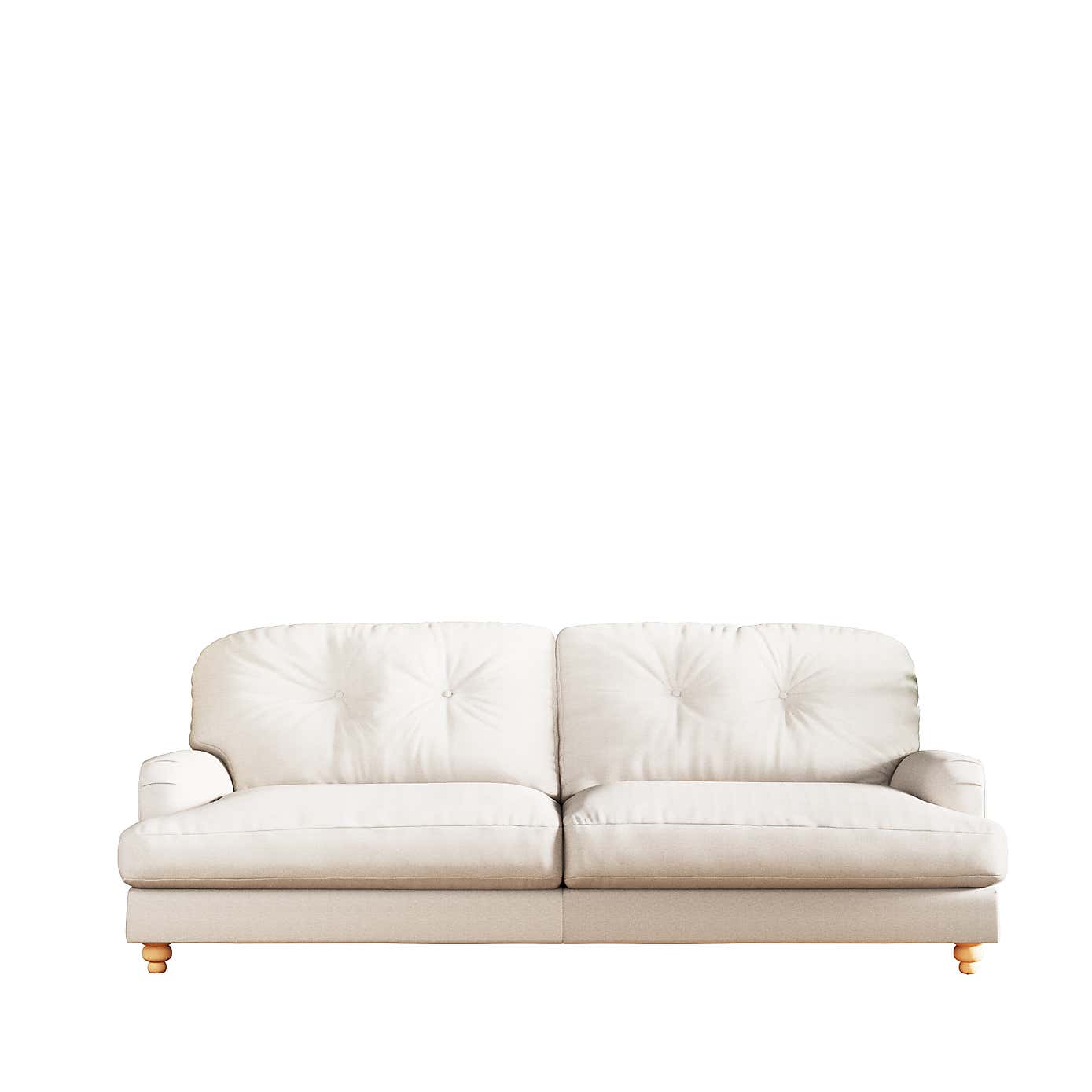 Martha Slub Faux Linen 4 Seater Sofa