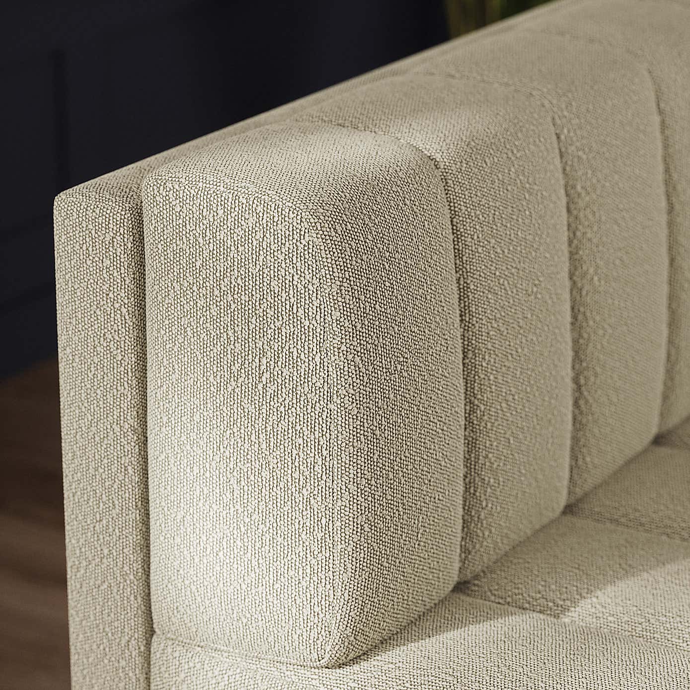 Amali Corner Dining Bench, Boucle