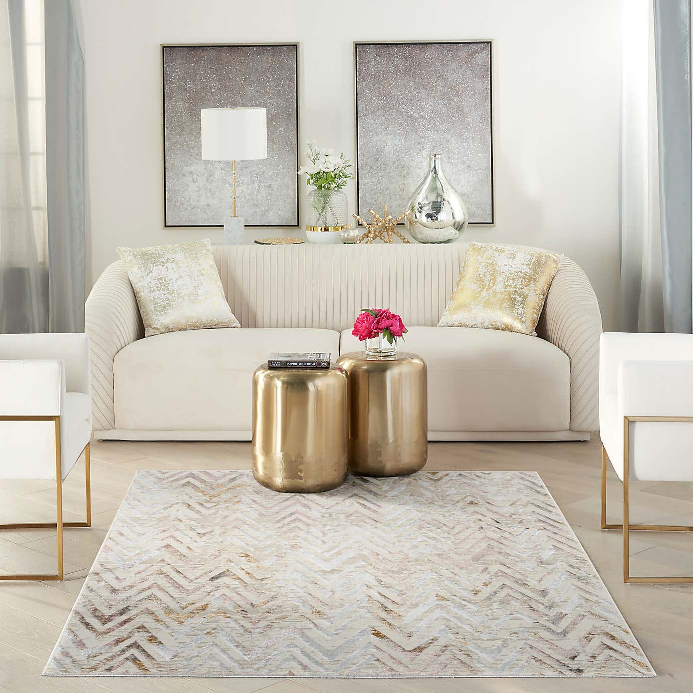 Glitz Herringbone Velvet Rug