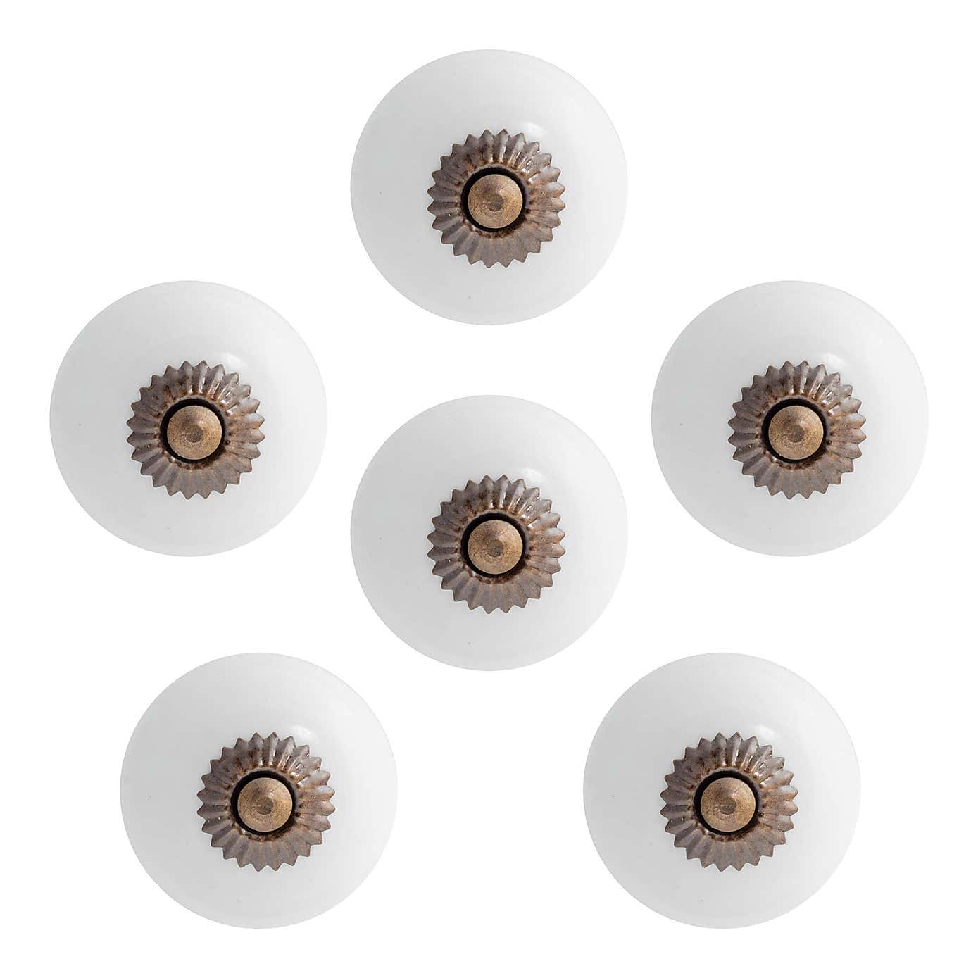 Pack of 6 Nicola Spring Round Drawer Knobs