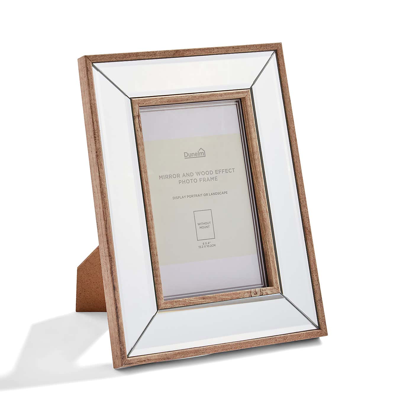Mirror and Wood Effect Photo Frame