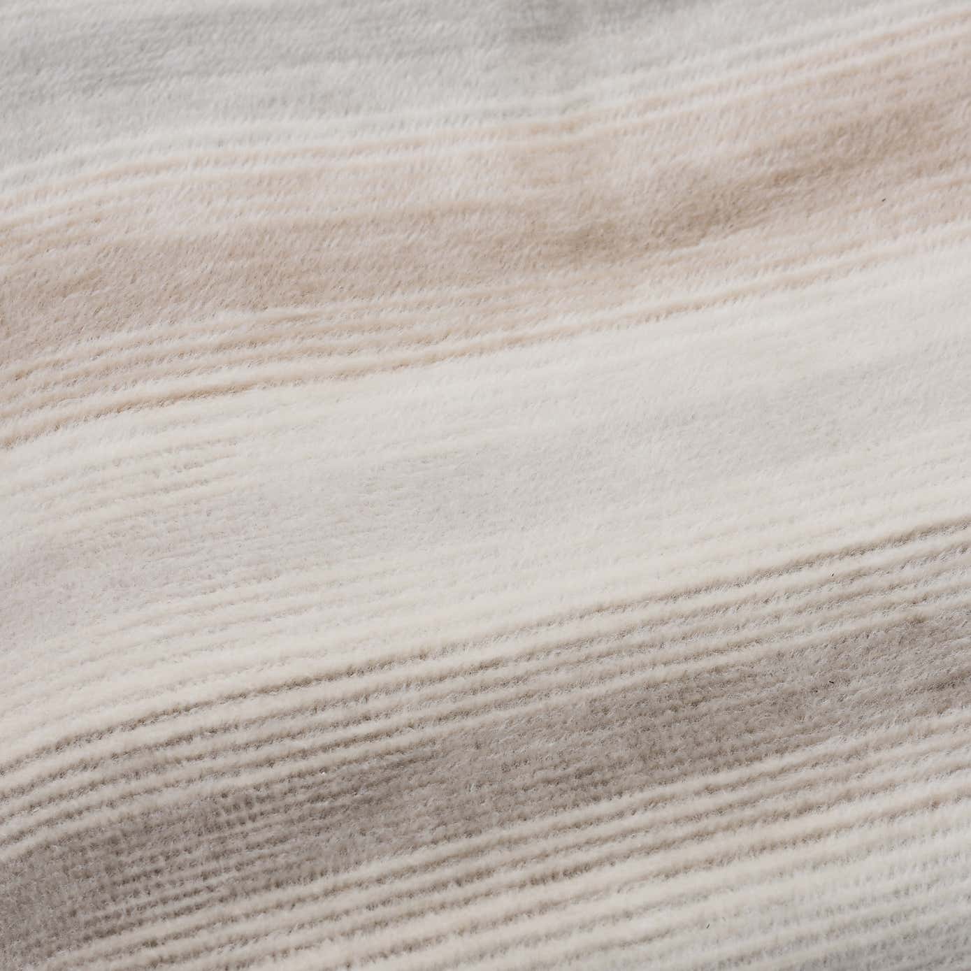 Thermosoft Ombre Stripe Natural Throw