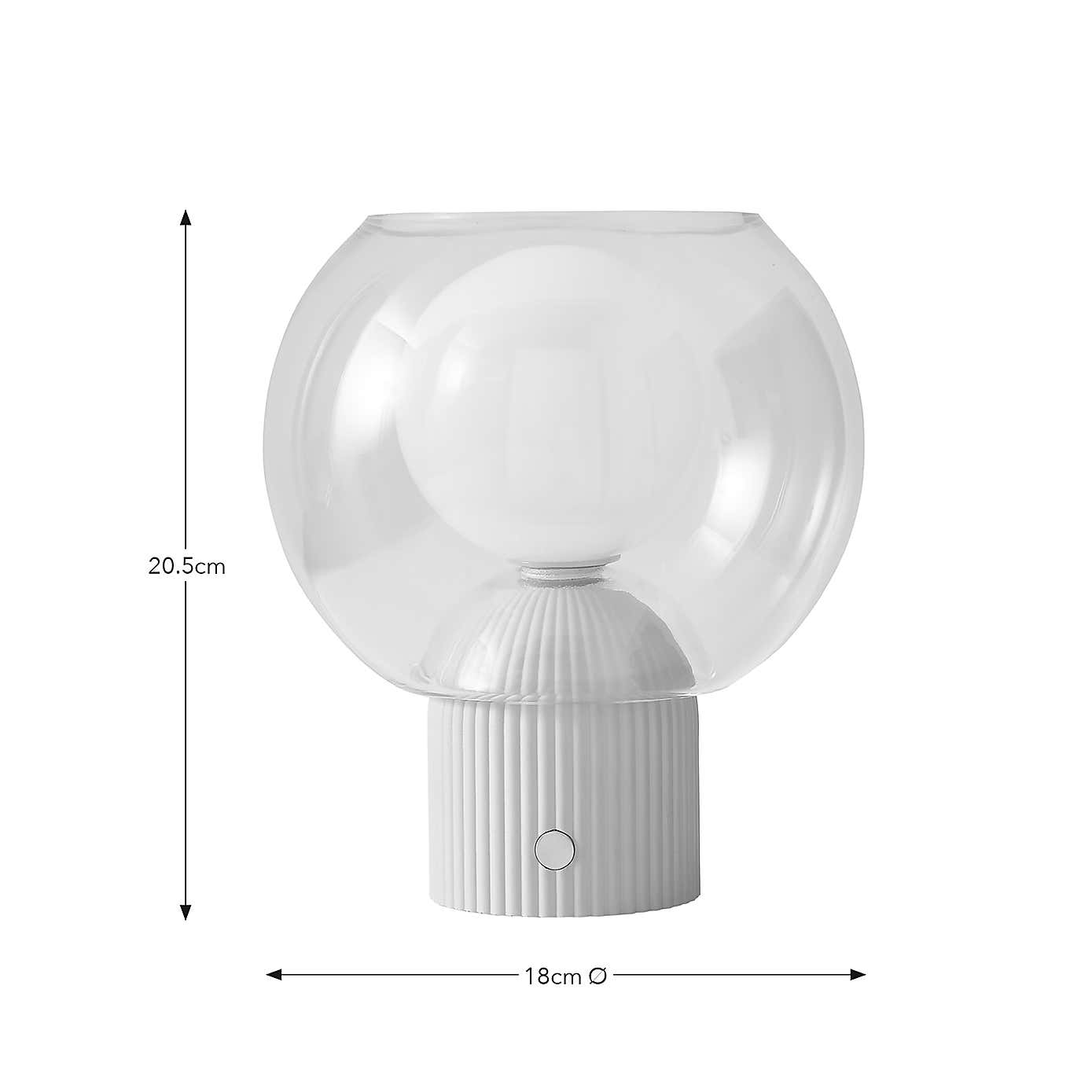 Harlo Ribbed Dimmable Touch Table Lamp