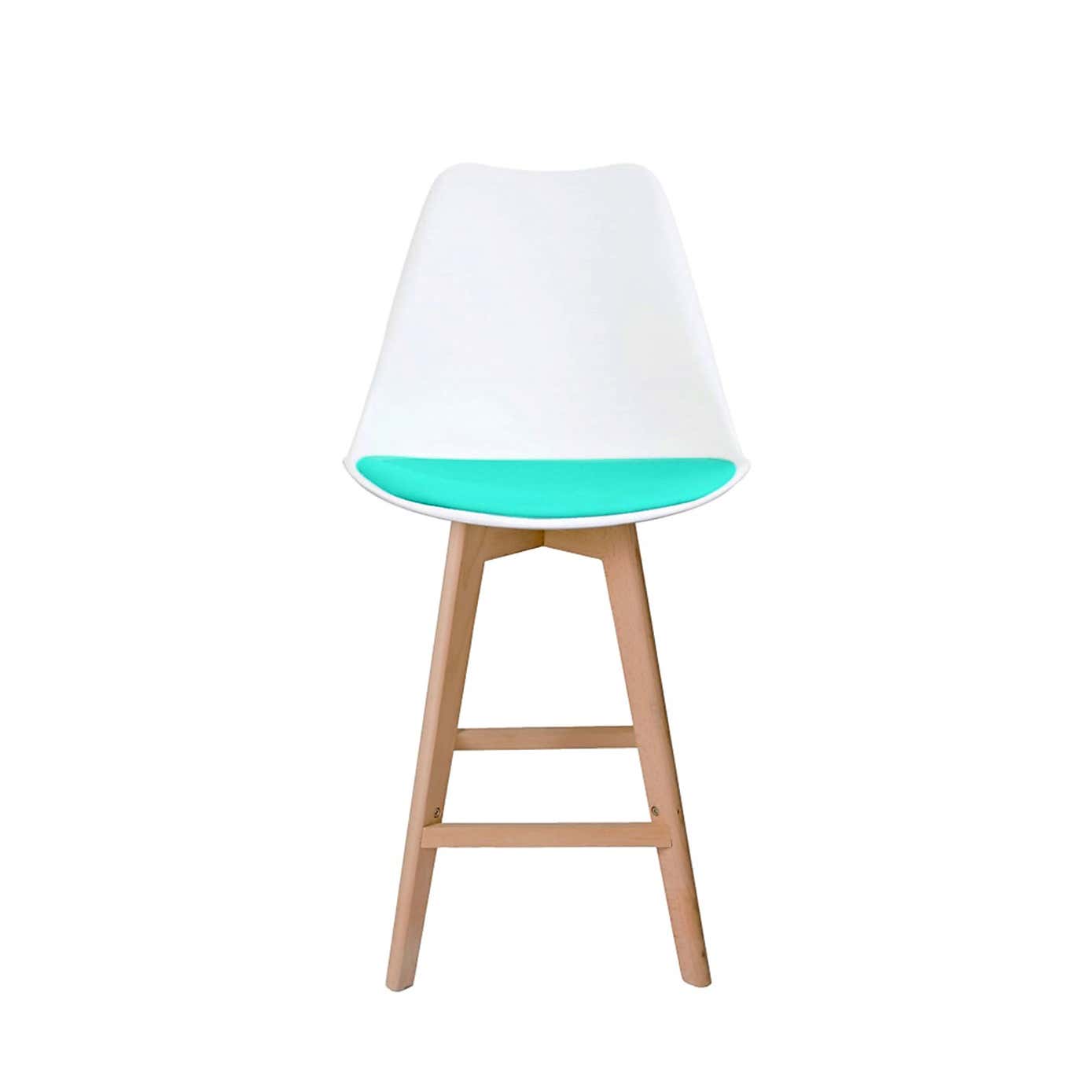 Fusion Living Soho White Plastic Bar Stool