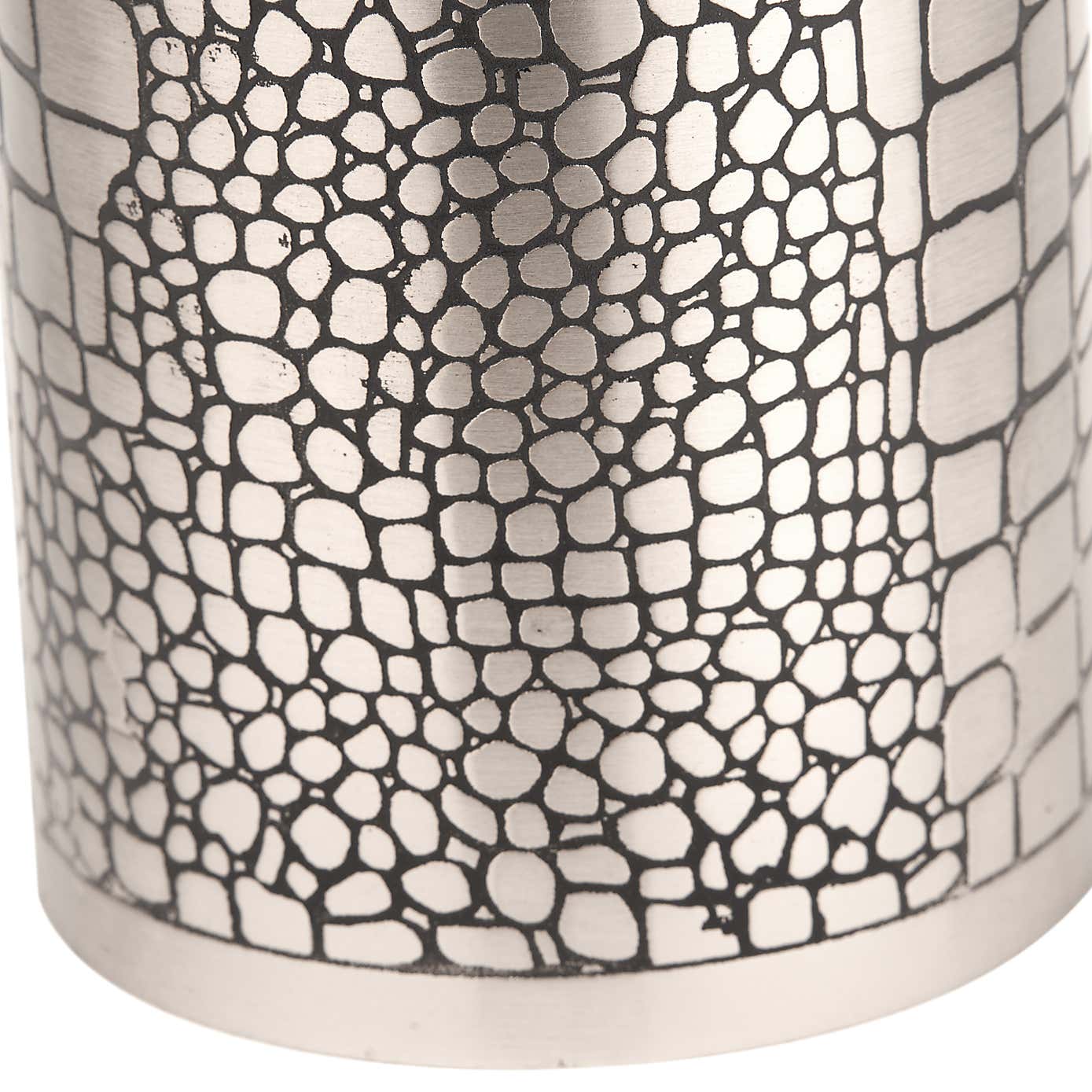 Set of 3 Antique Croc Effect Candle Holders