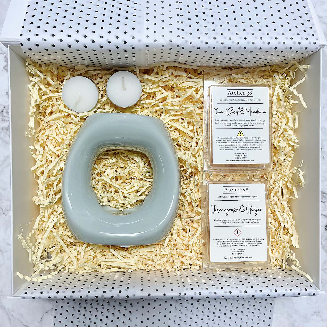 Atelier 38 Oval Burner and Citrus Wax Melt Gift Set
