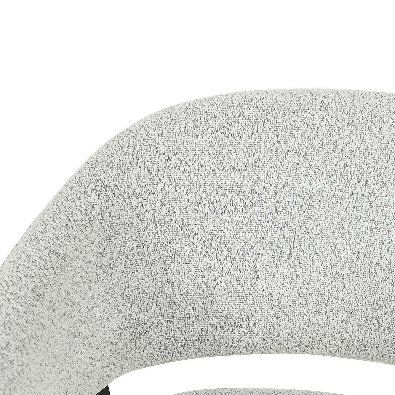 Set of 2 Indus Valley Herbie Curved Back Boucle Dining Chairs