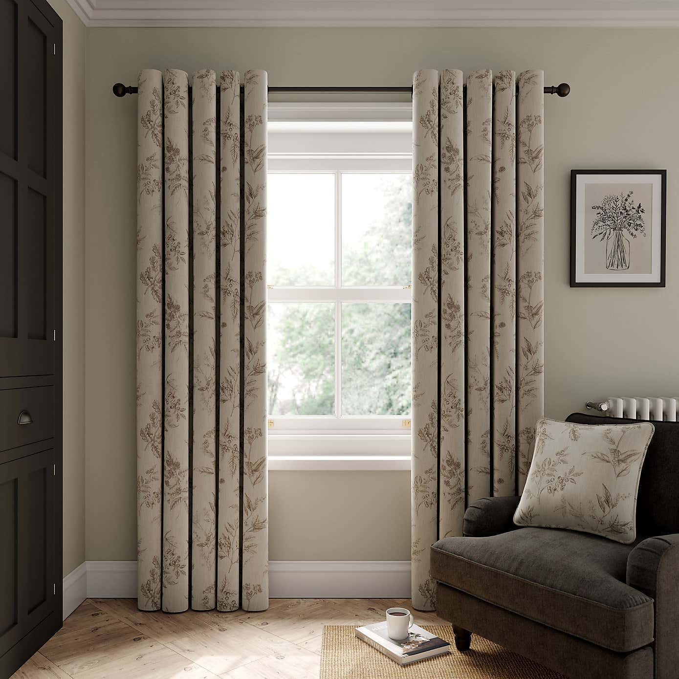 Forest Berries Eyelet Curtains