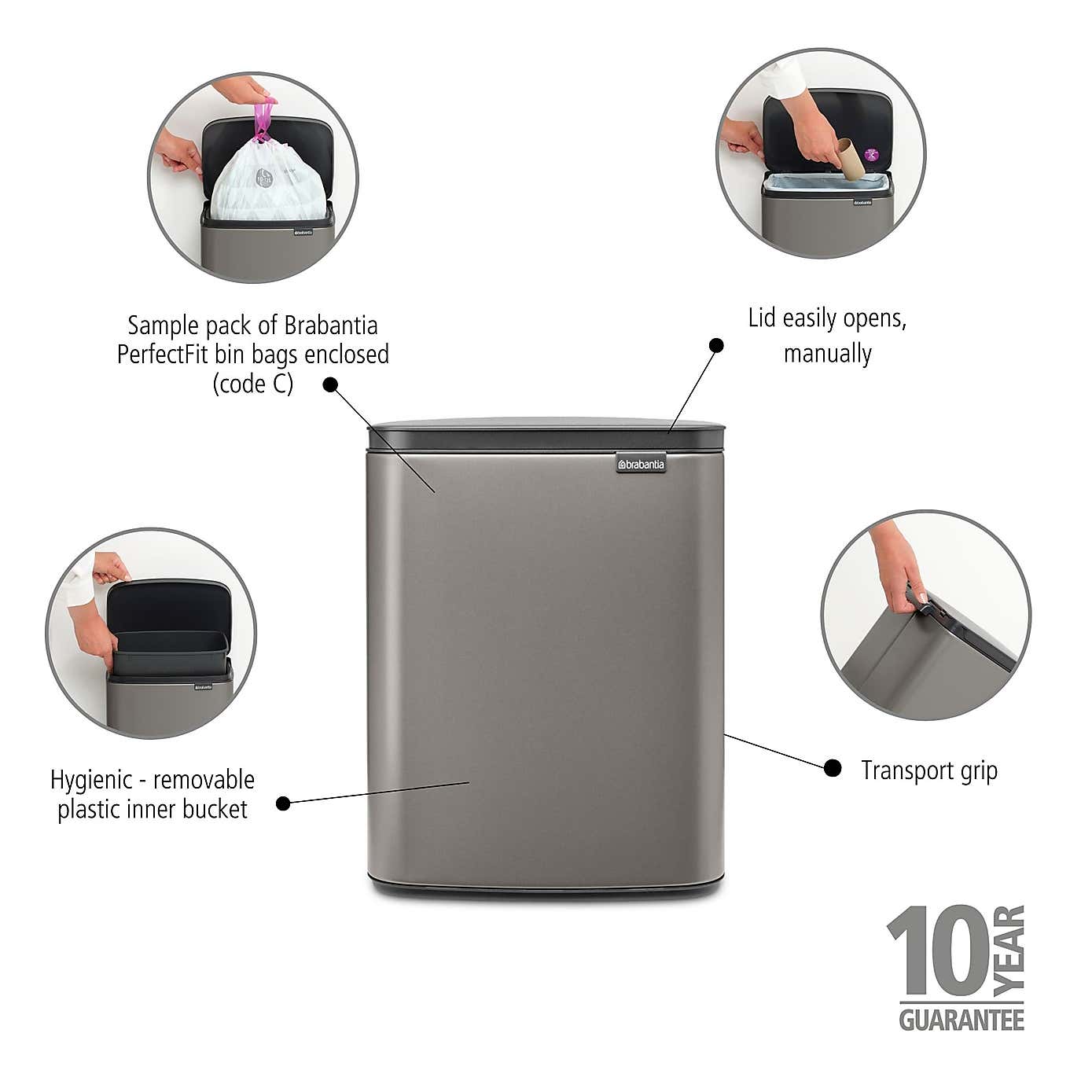 Brabantia Bo 12L Waste Bin