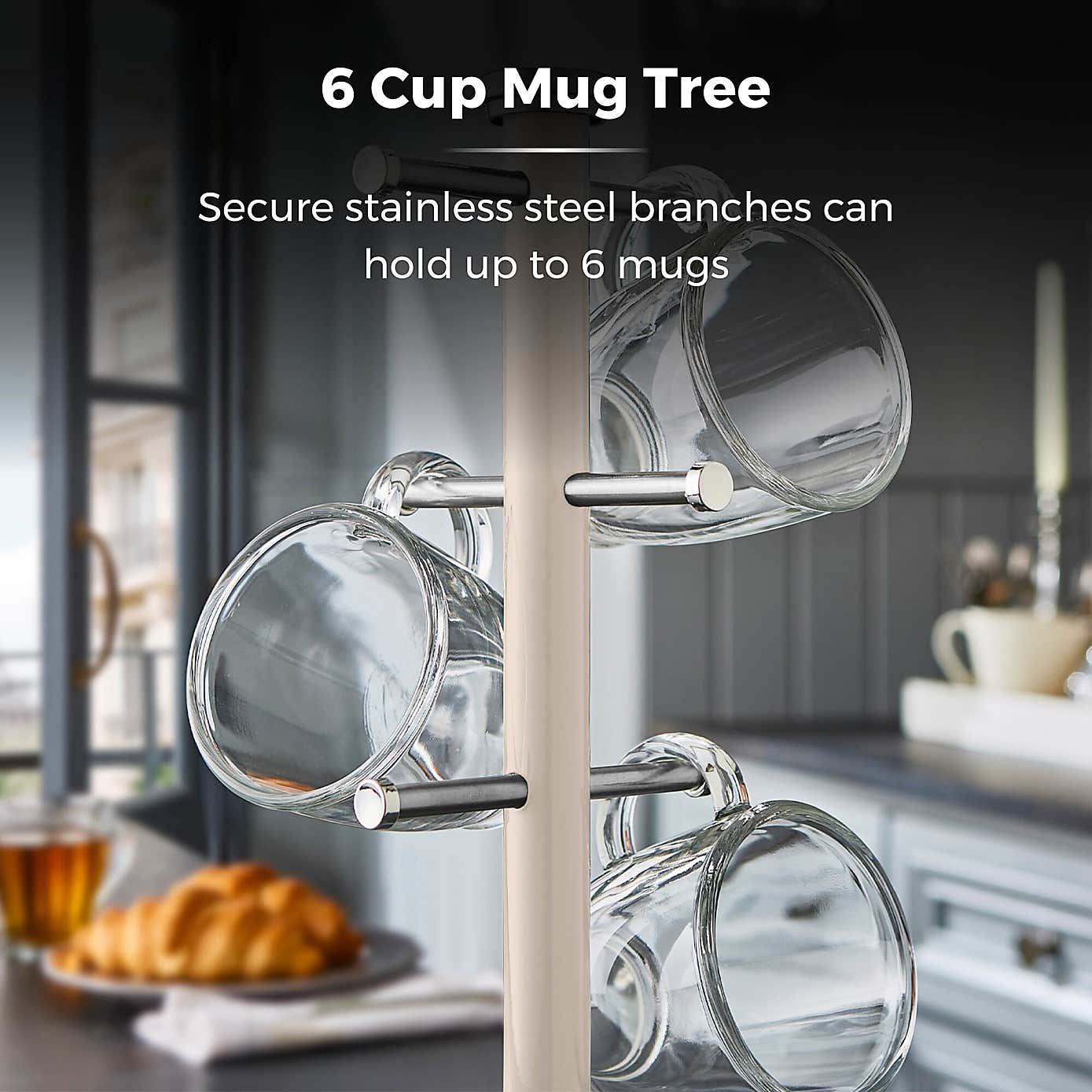 Tower Belle Mug Tree and Kitchen Roll Holder Set