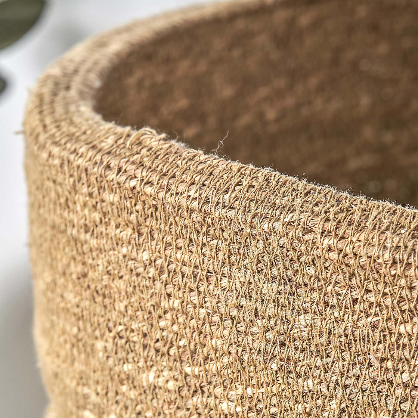 Seagrass Natural Ribbed Storage Basket