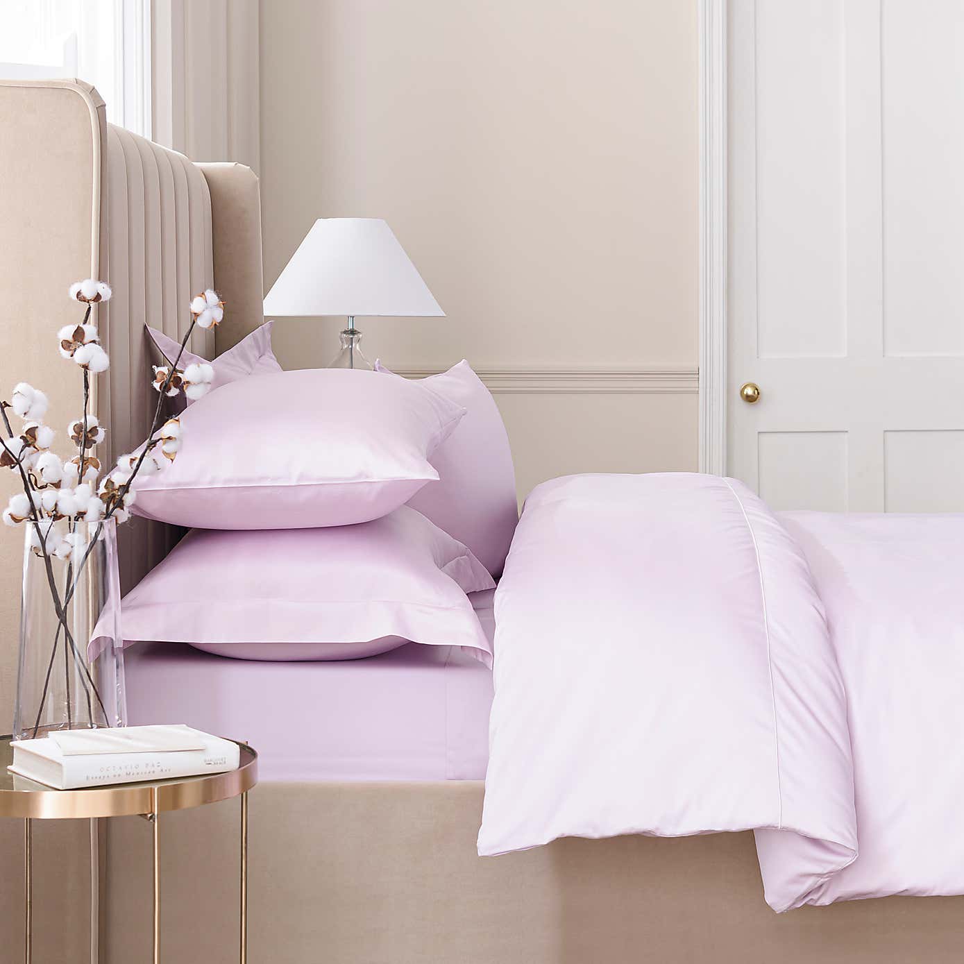 Dorma 300 Thread Count 100% Cotton Sateen Plain Oxford Pillowcase