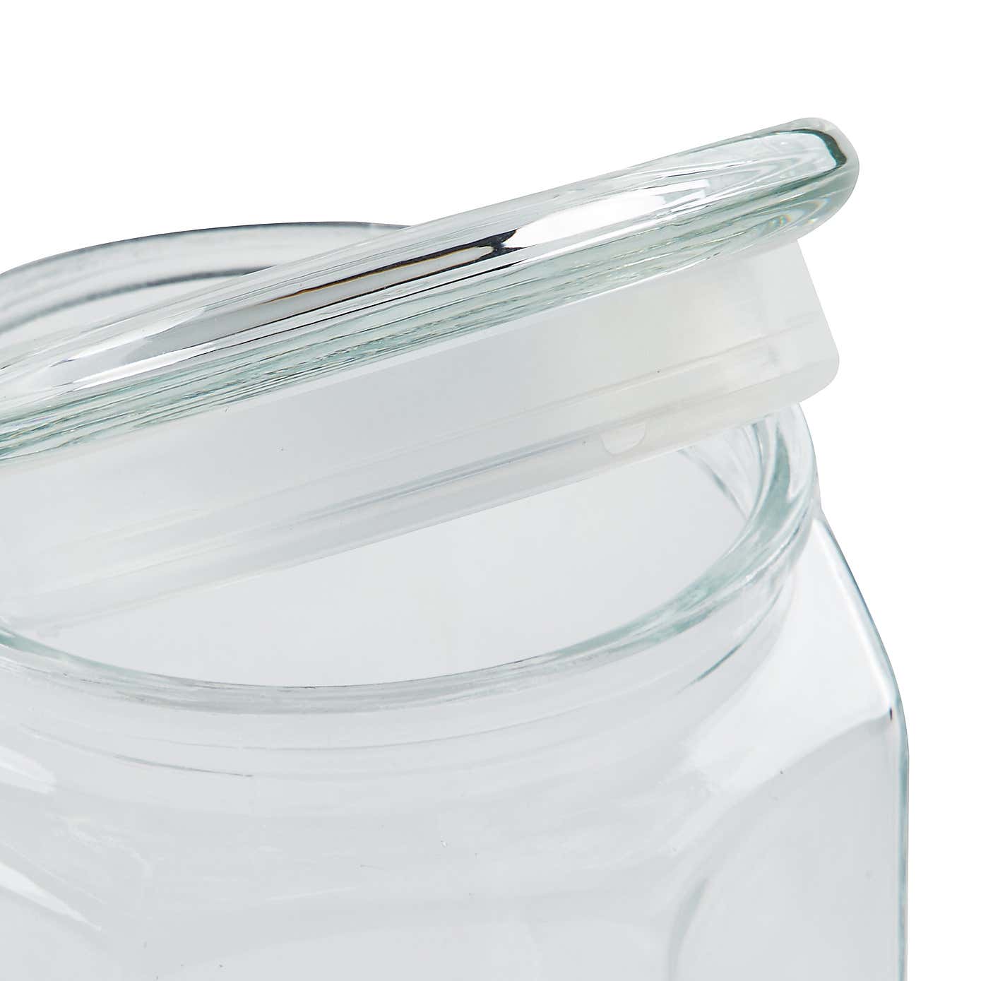 Hexagonal Glass Jar