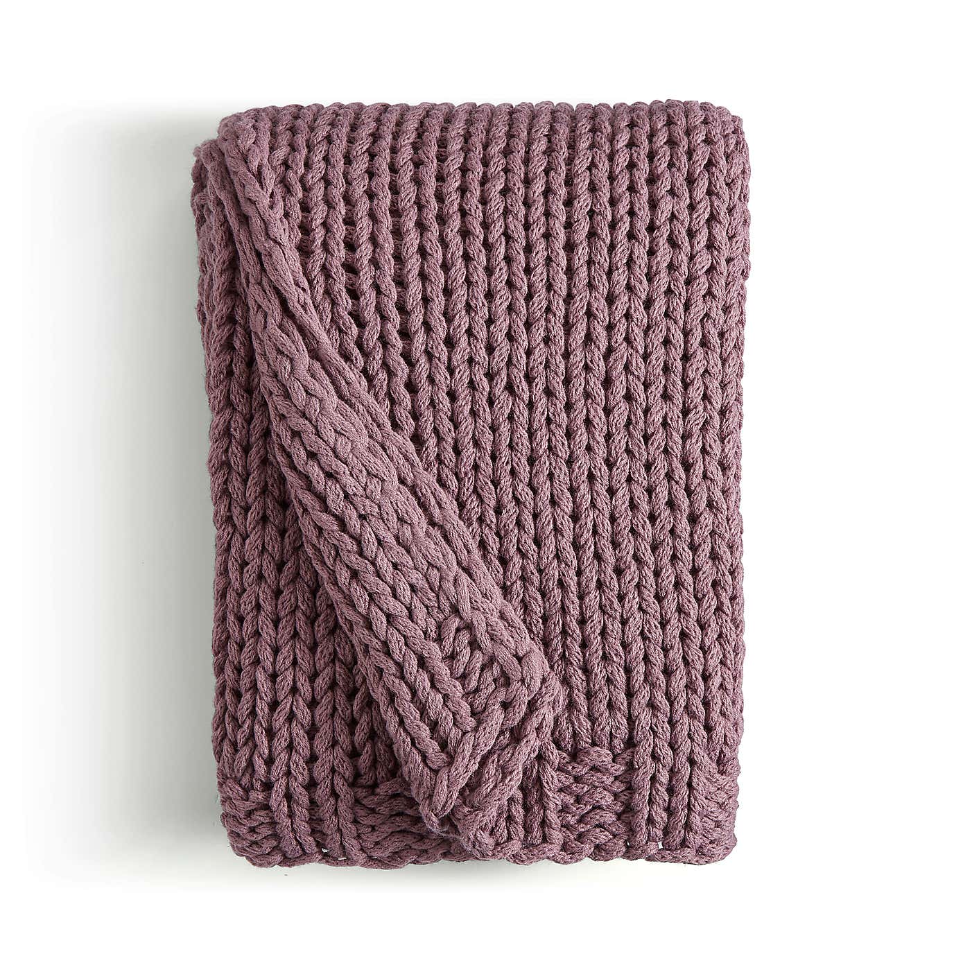 Chunky Knit Recycled Throw 130cm x 170cm