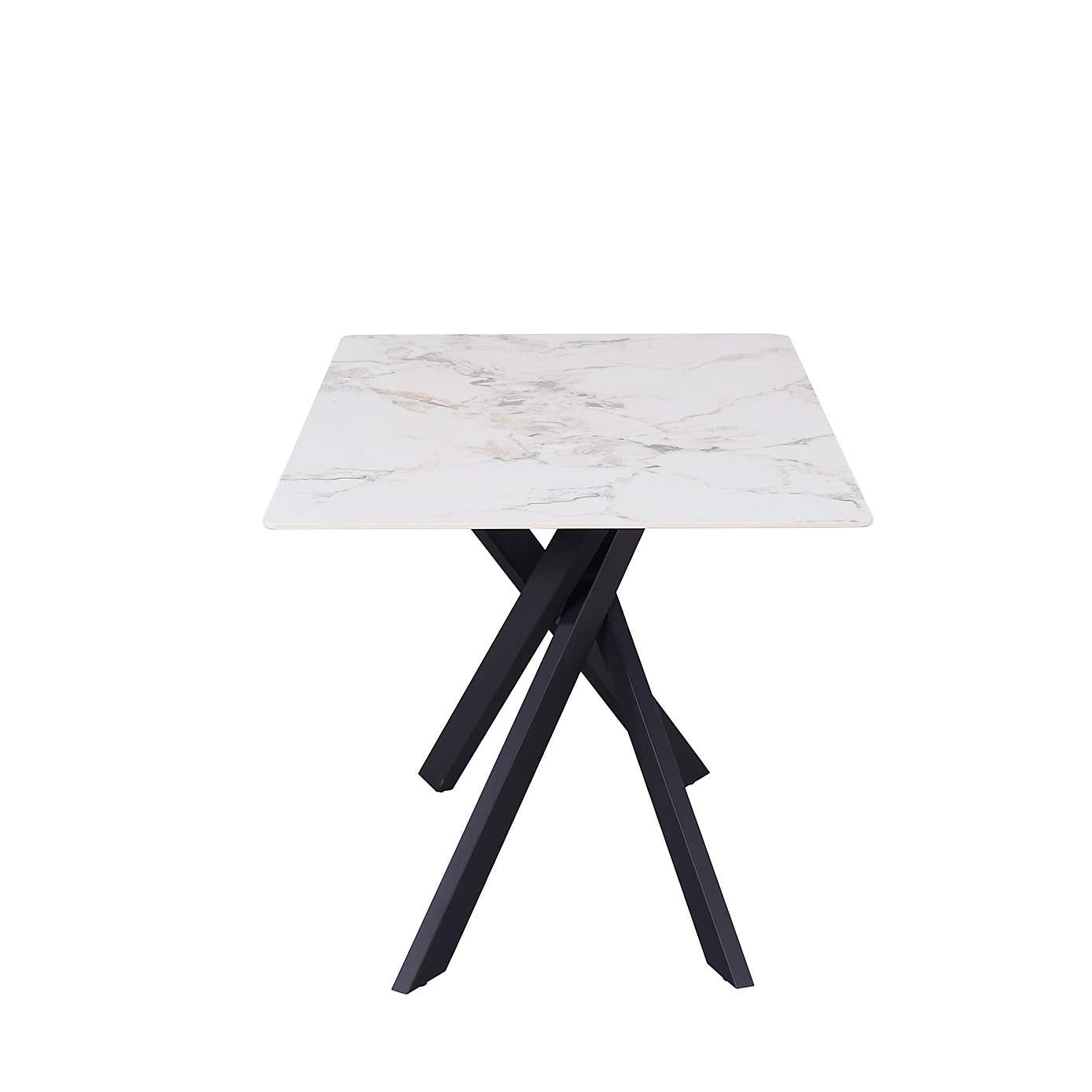 Indus Valley Aura Dining Table With 4 Aura Dining Chairs