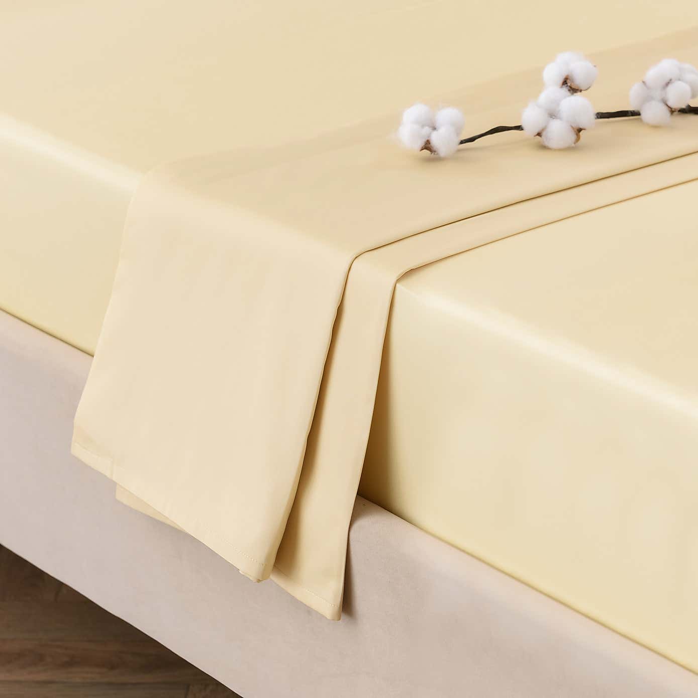 Dorma 300 Thread Count 100% Cotton Sateen Plain Flat Sheet