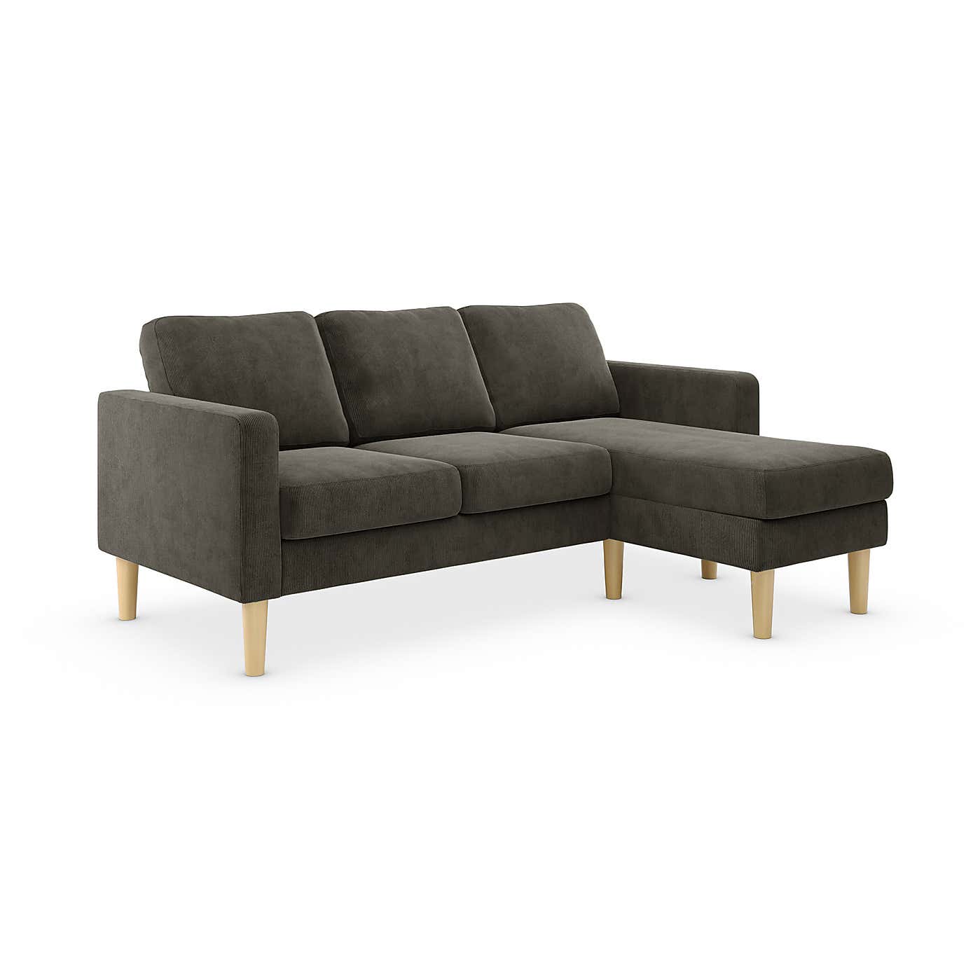 Jacob Cord Compact Corner Chaise Sofa