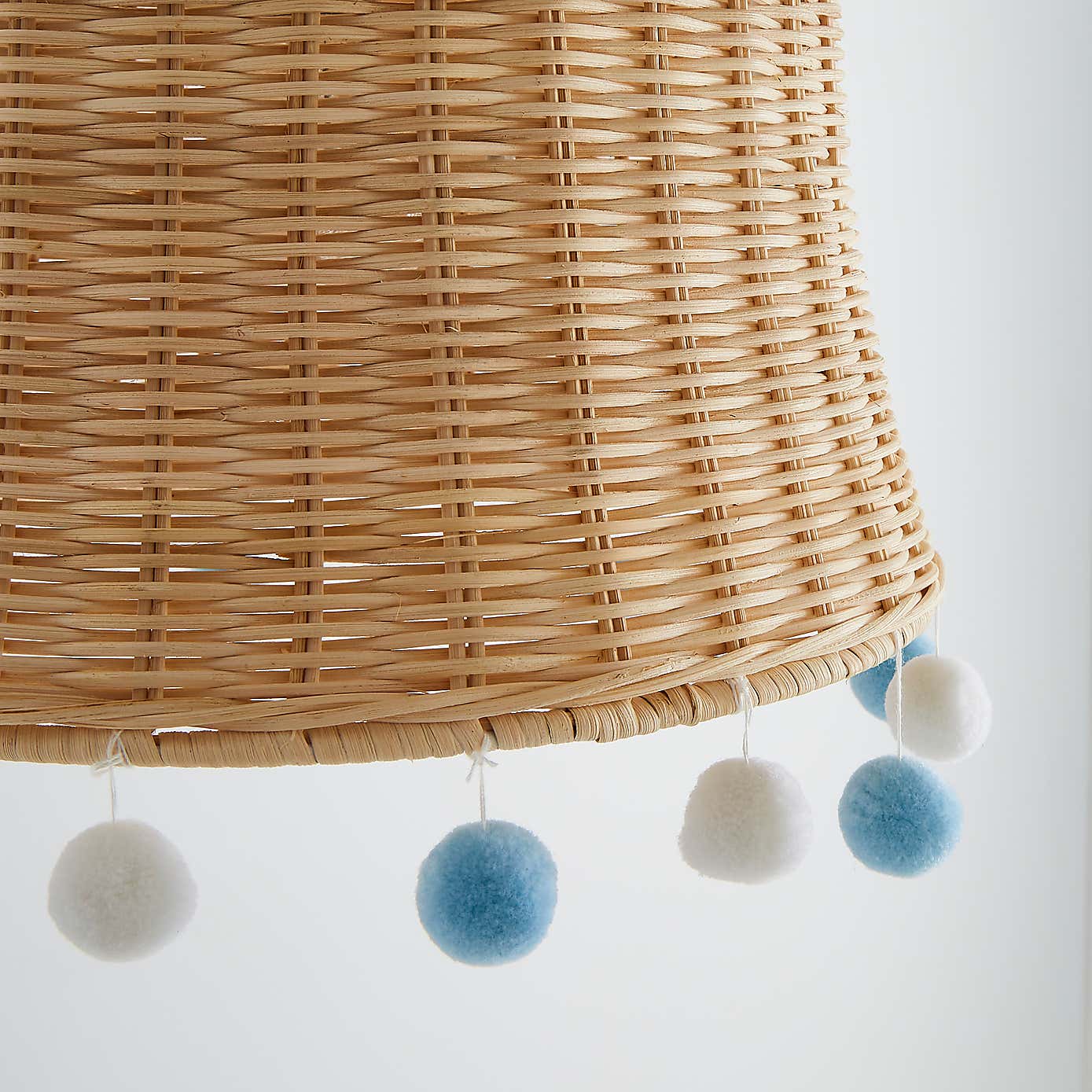 Fiesta Rattan Pom Pom Easy Fit Pendant Shade