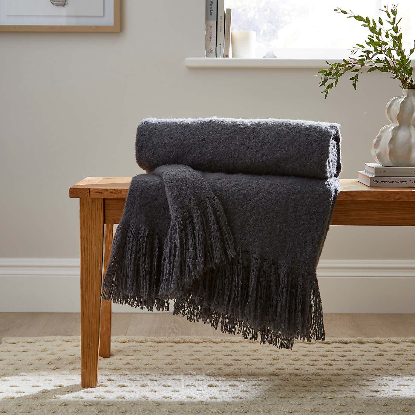 Brushed Boucle Throw