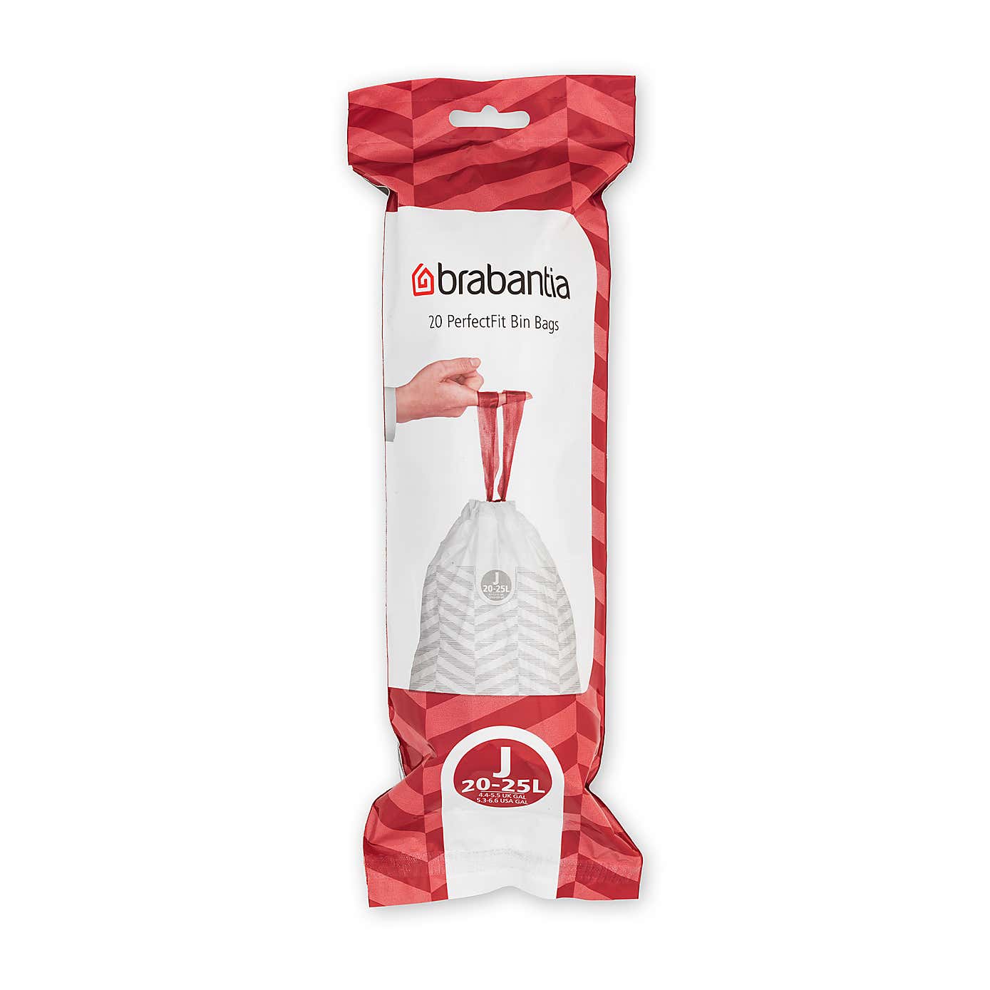 Brabantia PerfectFit Pack of 20 Size J 20-25 Litre Bin Bags