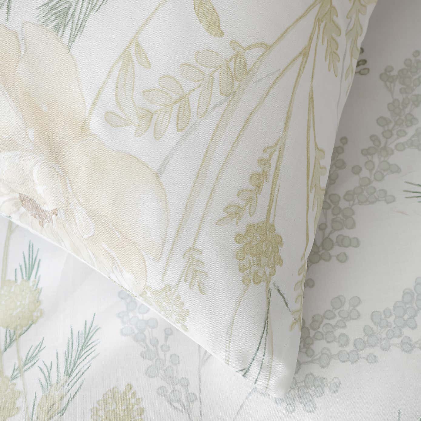 Floral Shadows 100% Cotton Duvet Cover and Pillowcase Set