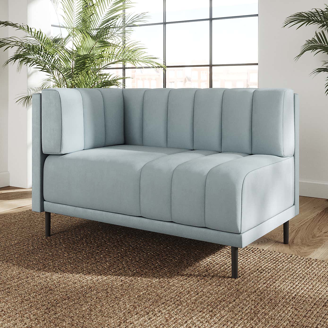 Amali Corner Dining Bench, Vintage Velvet