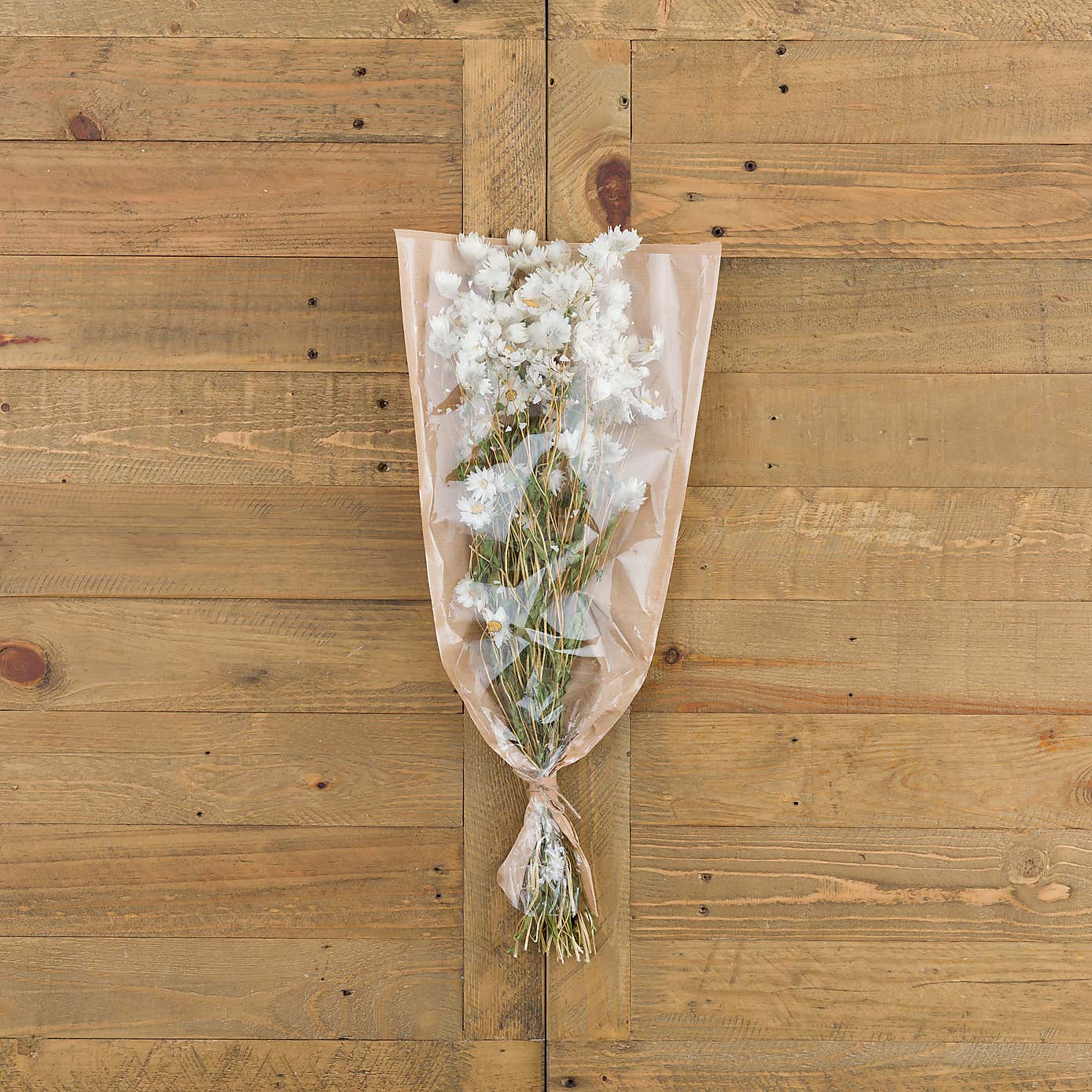 Dried White Rhodanthe Bouquet