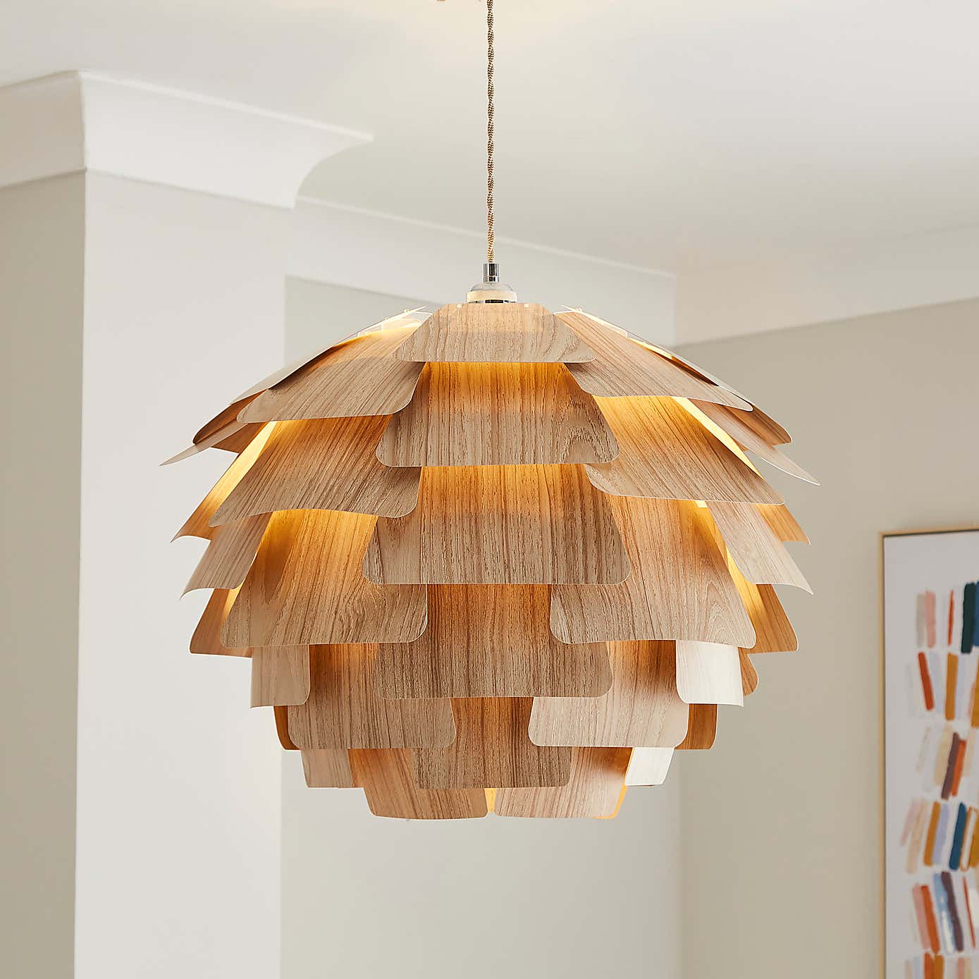 Elements Kerr Easy Fit Plastic Pendant Shade