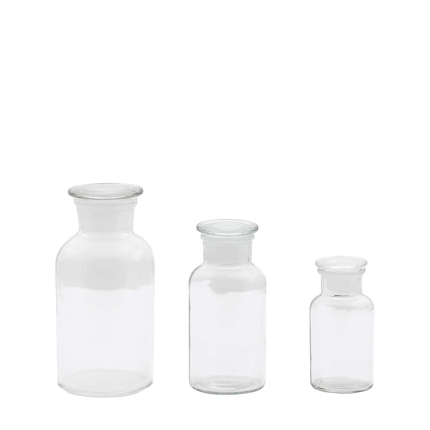 Apotheca Set of 3 Glass Vases