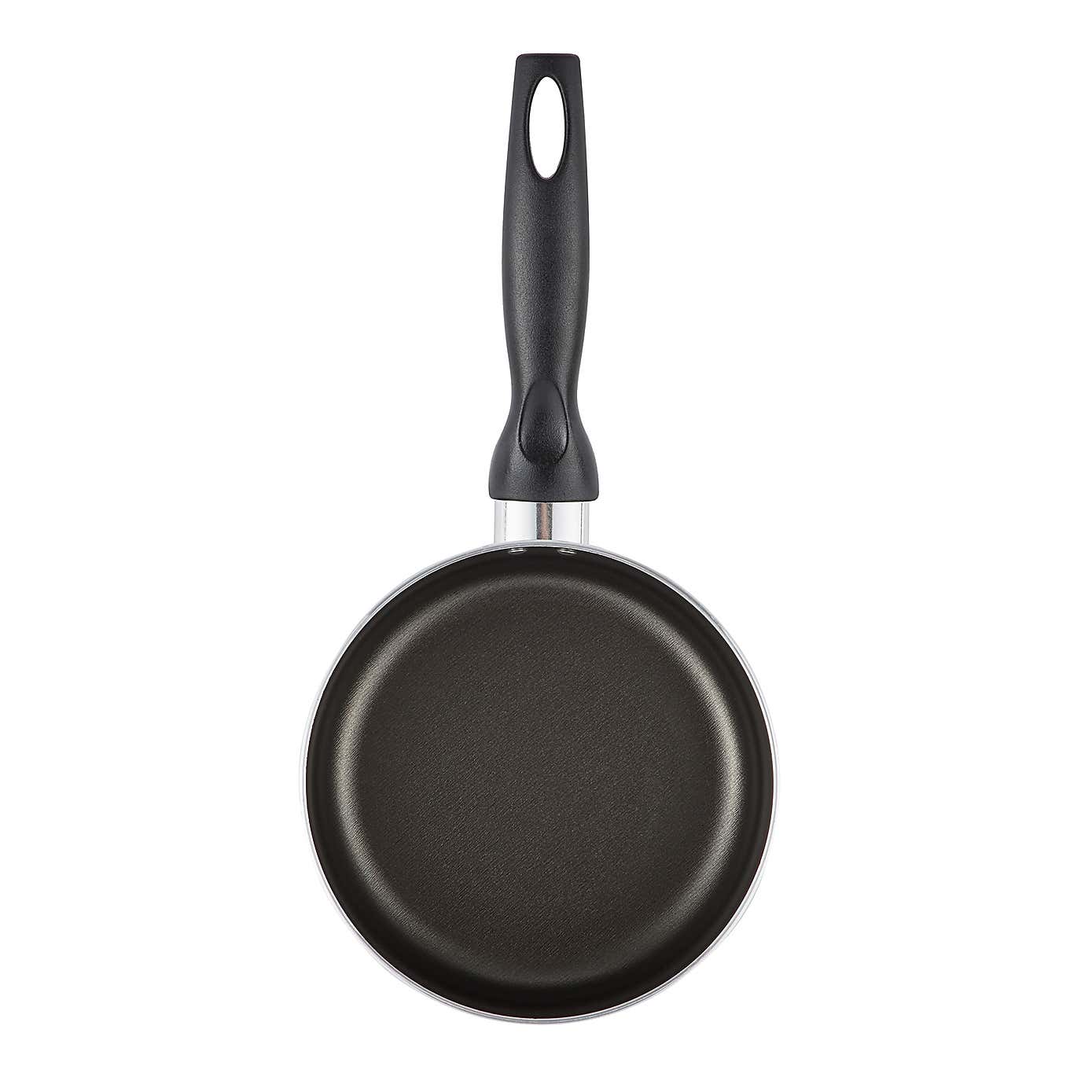 Essentials Non-Stick Aluminium Saucepan, 18cm