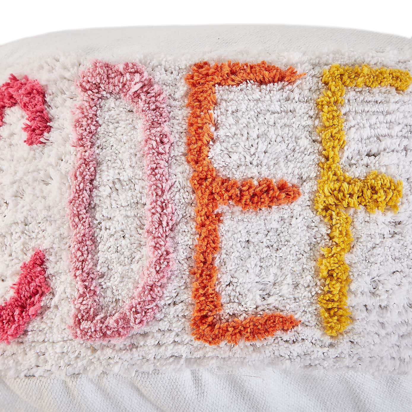 Kids Tufted Alphabet Pouffe