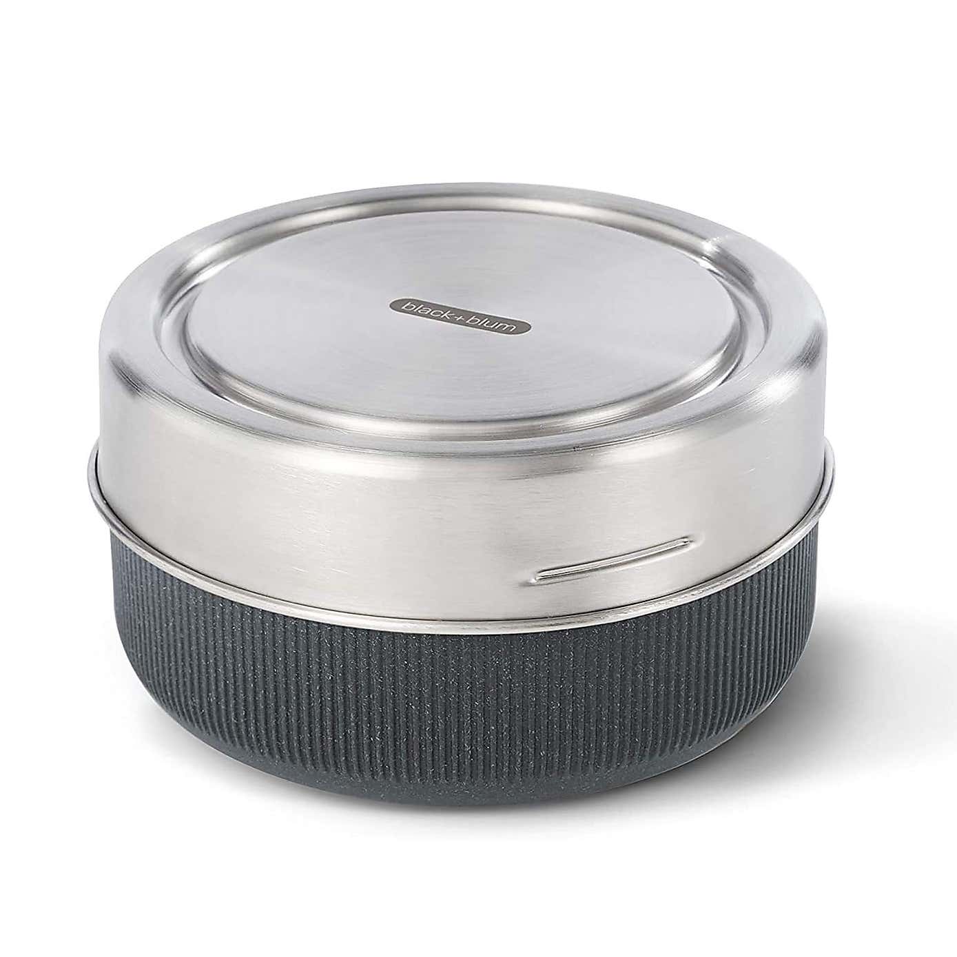 Black and Blum Glass Lunch Bowl