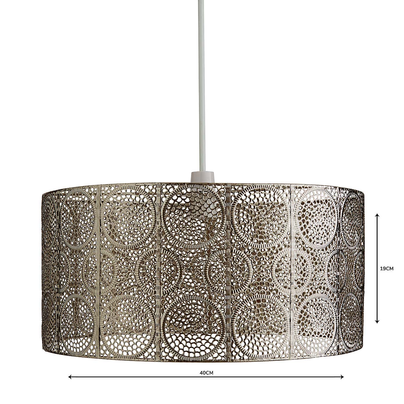Manila Nickel Easy Fit Pendant Shade