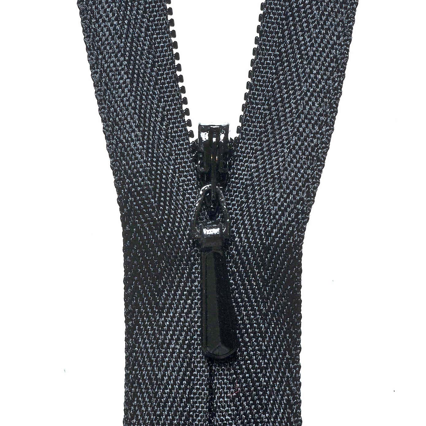 Black Concealed Zip