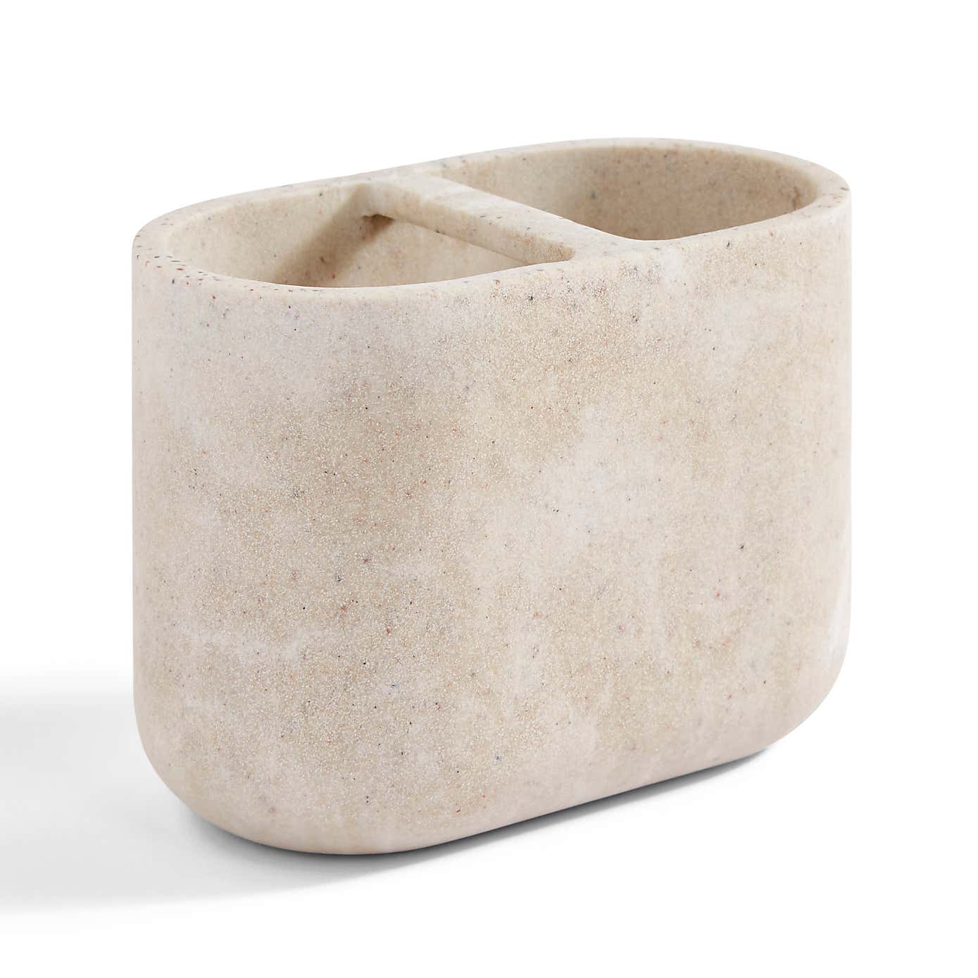 Marble Resin Double Toothbrush Holder