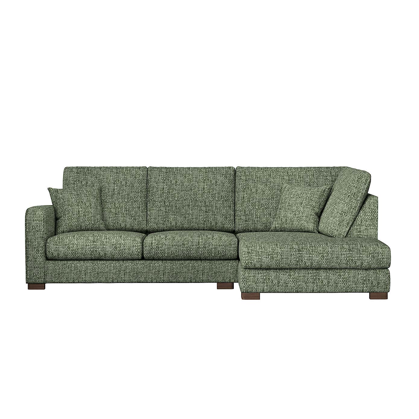 Carson Chunky Chenille Right Hand Corner Sofa