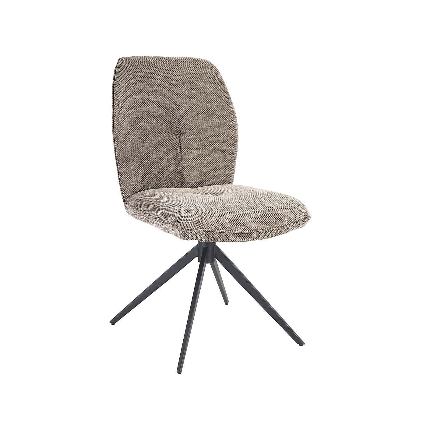 Indus Valley Set of 2 Pebble Swivel Dining Chair, Taupe