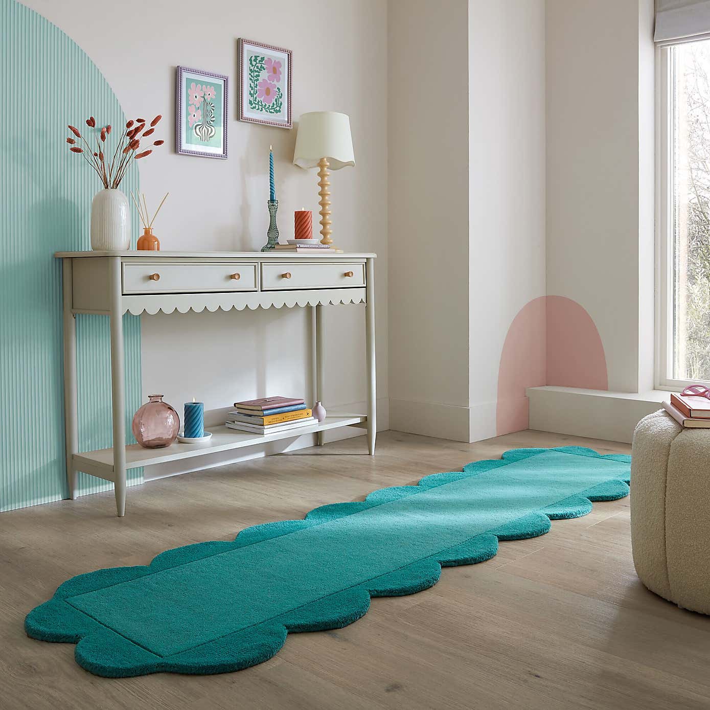 Milo Scallop Plain Wool Runner