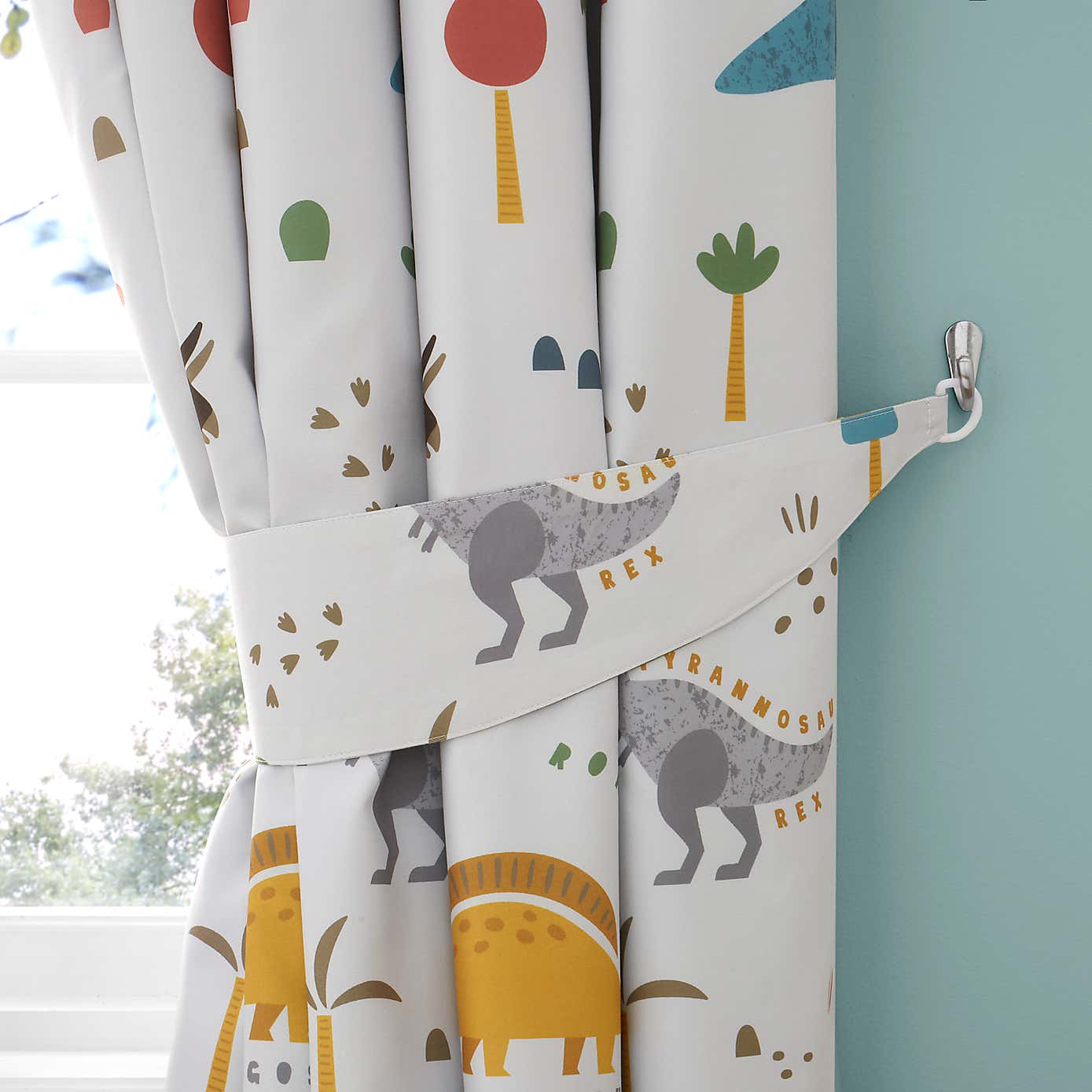Dinosaur Adventure Blackout Eyelet Curtains