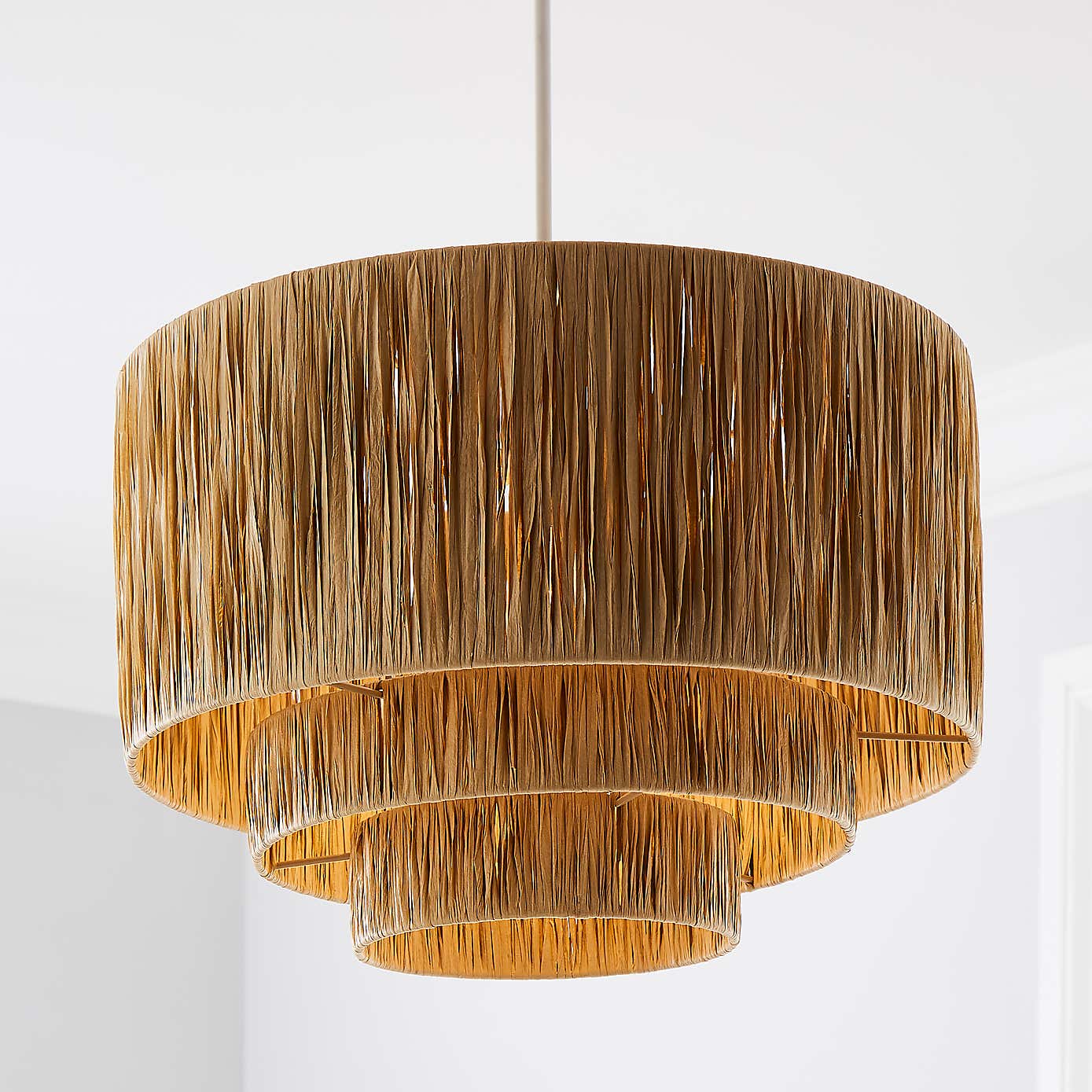 Ruolan Raffia 3 Tier Pendant Shade Shade