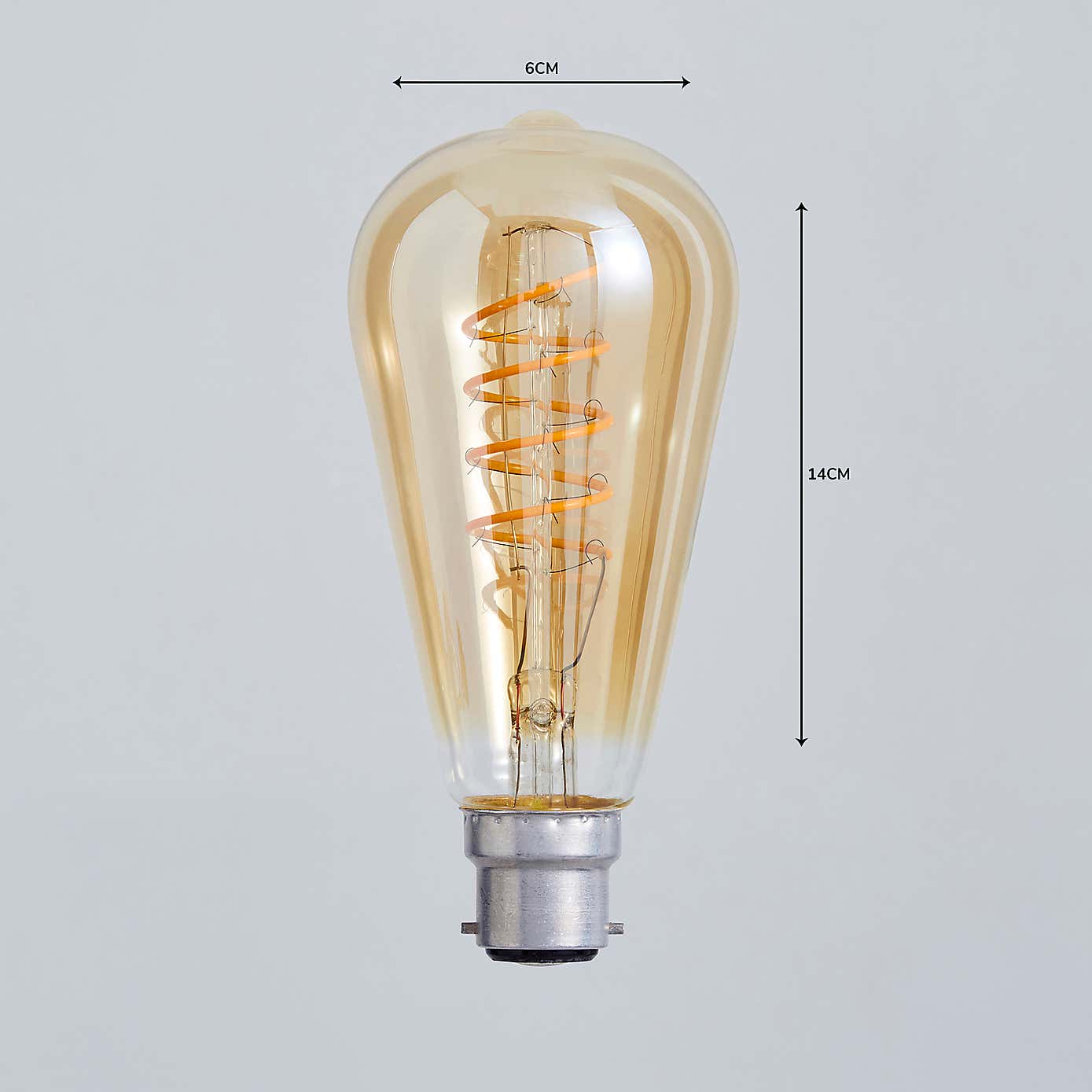 Dunelm 4 Watt ST64 BC LED Spiral Filament Bulb