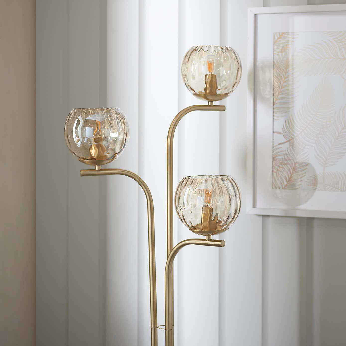 Glass Arkoma Floor Lamp