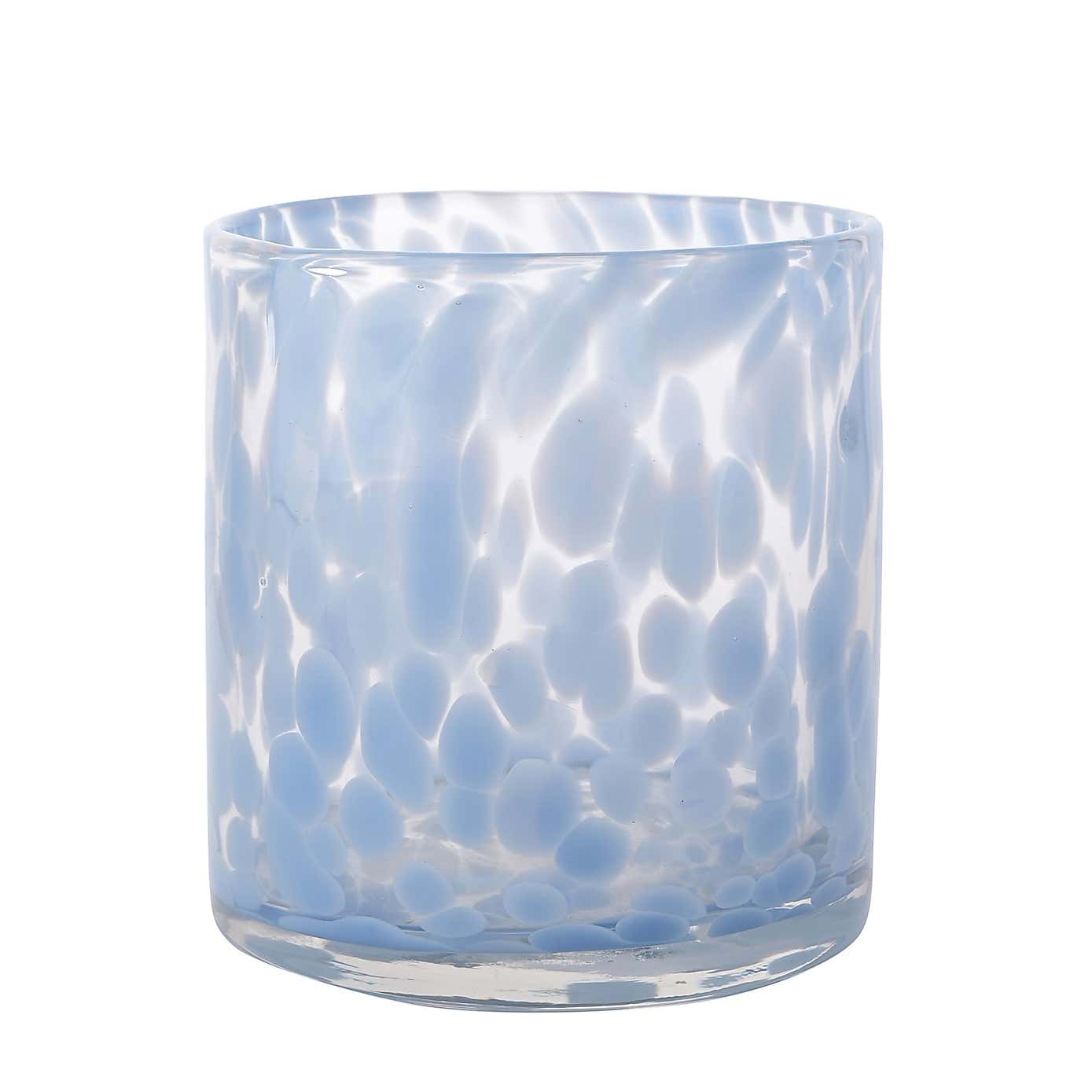 Hestia Confetti Glass Blue Vase