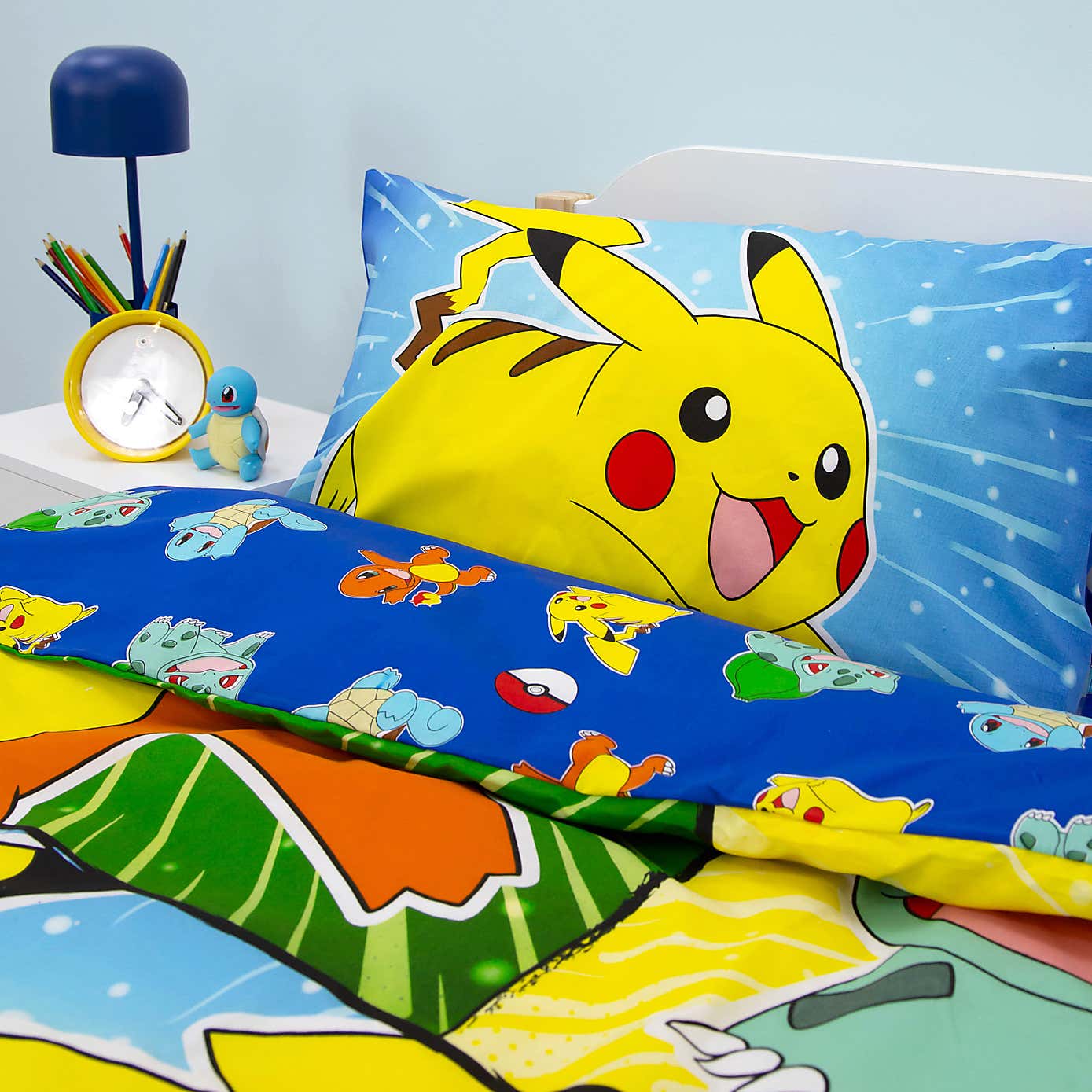 Pokemon Retro Reversible Single Duvet Cover & Pillowcase Set