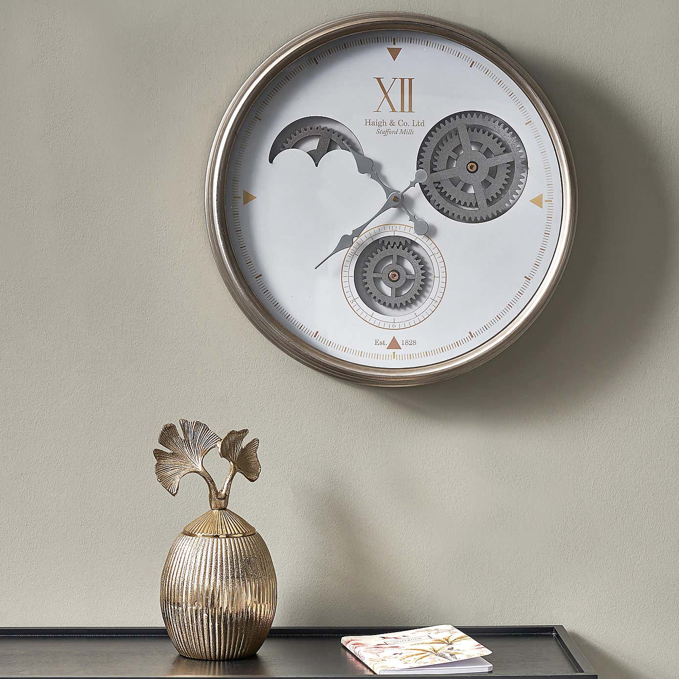 Metal Cog Wall Clock