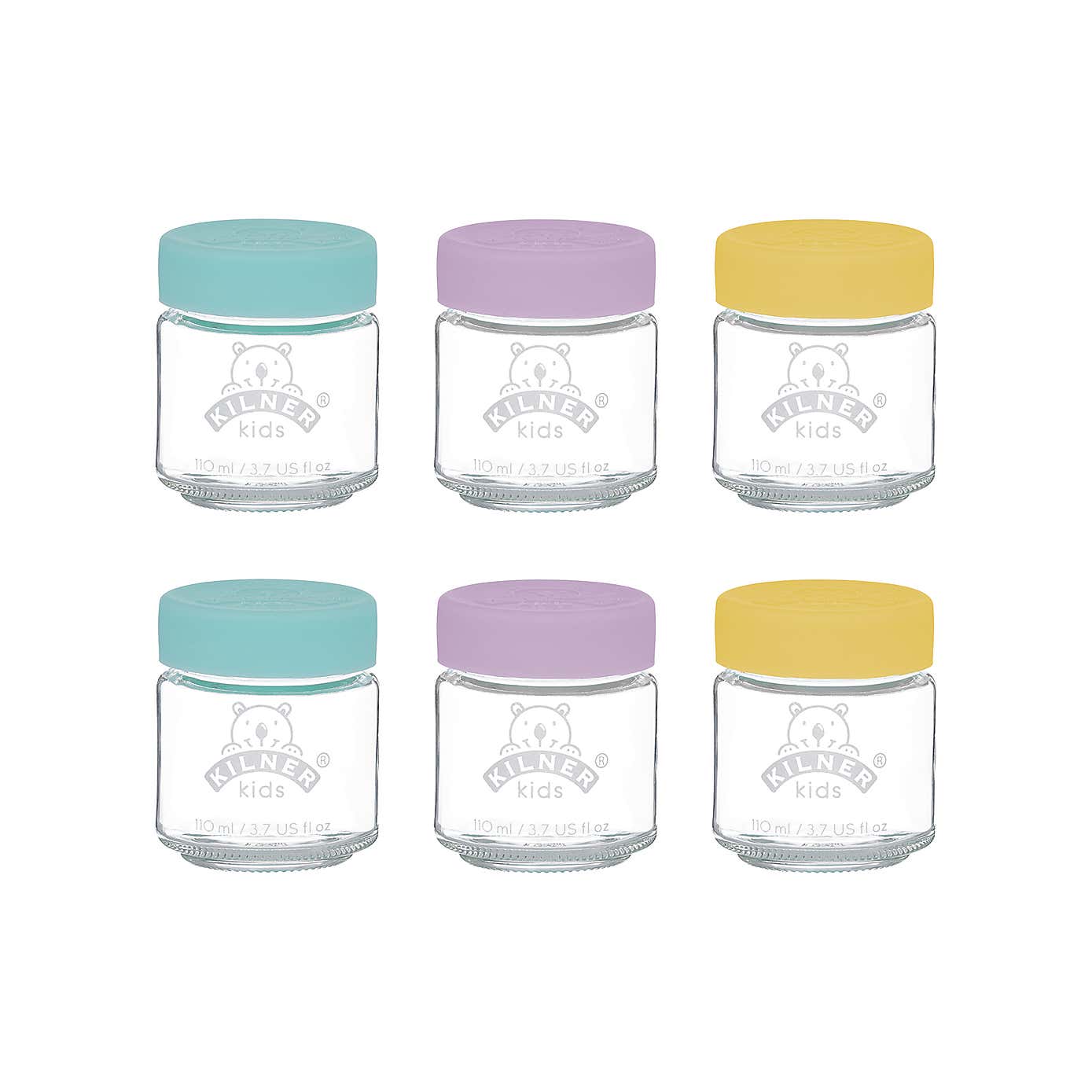 Kilner Set of 6 Kids Jars, 110ml