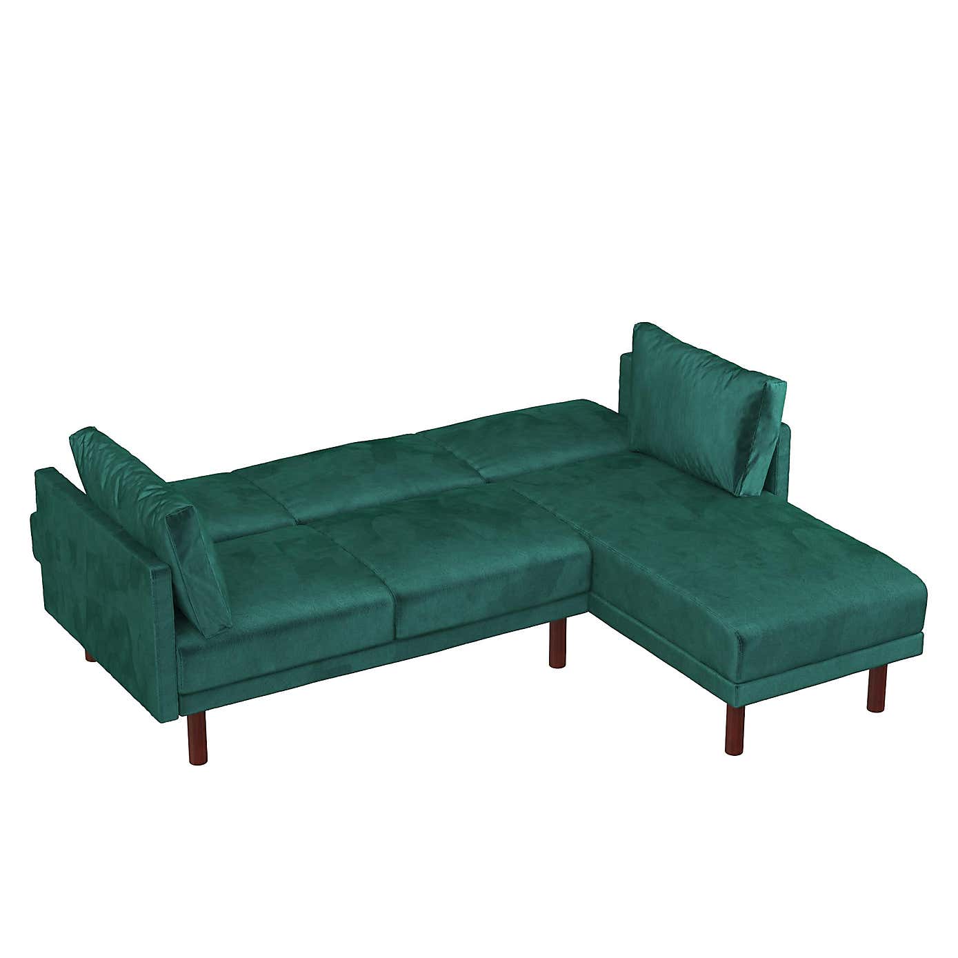 Clair Velvet Sprung Seat Sectional Sofa