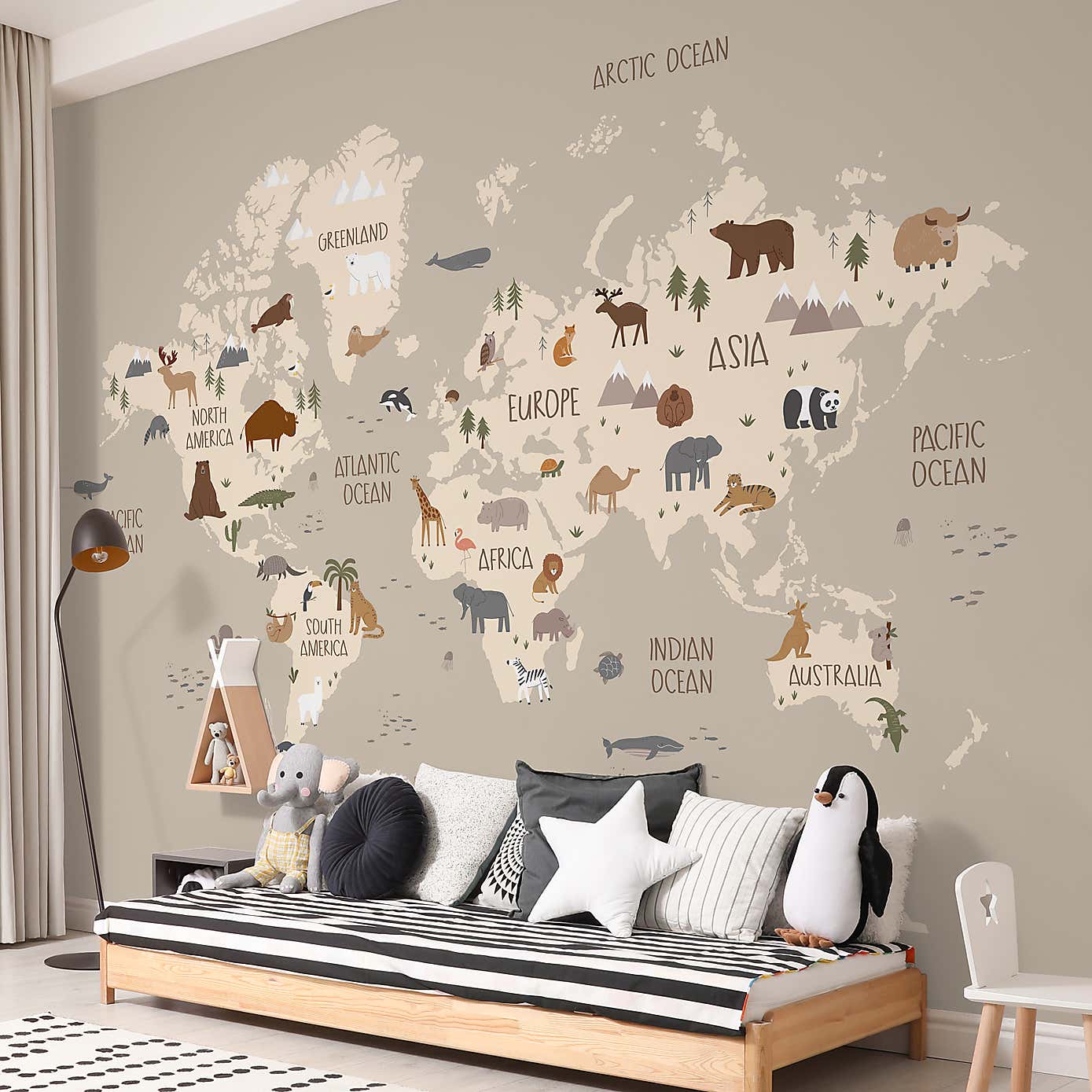 World Map Wall Mural