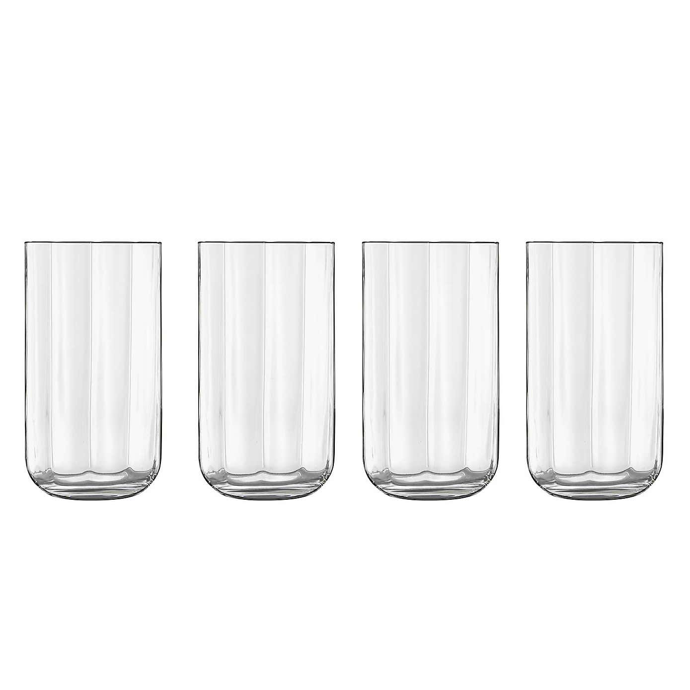 Luigi Bormioli Jazz Set of 4 Highball Glasses